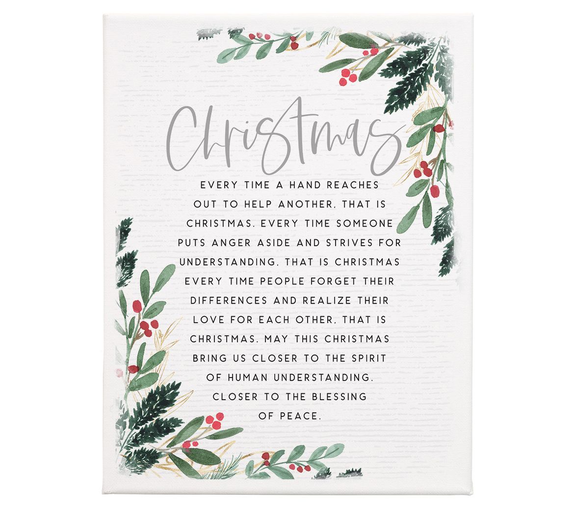 Sincere Surroundings 17" Christmas Every Time W rapped Canvas