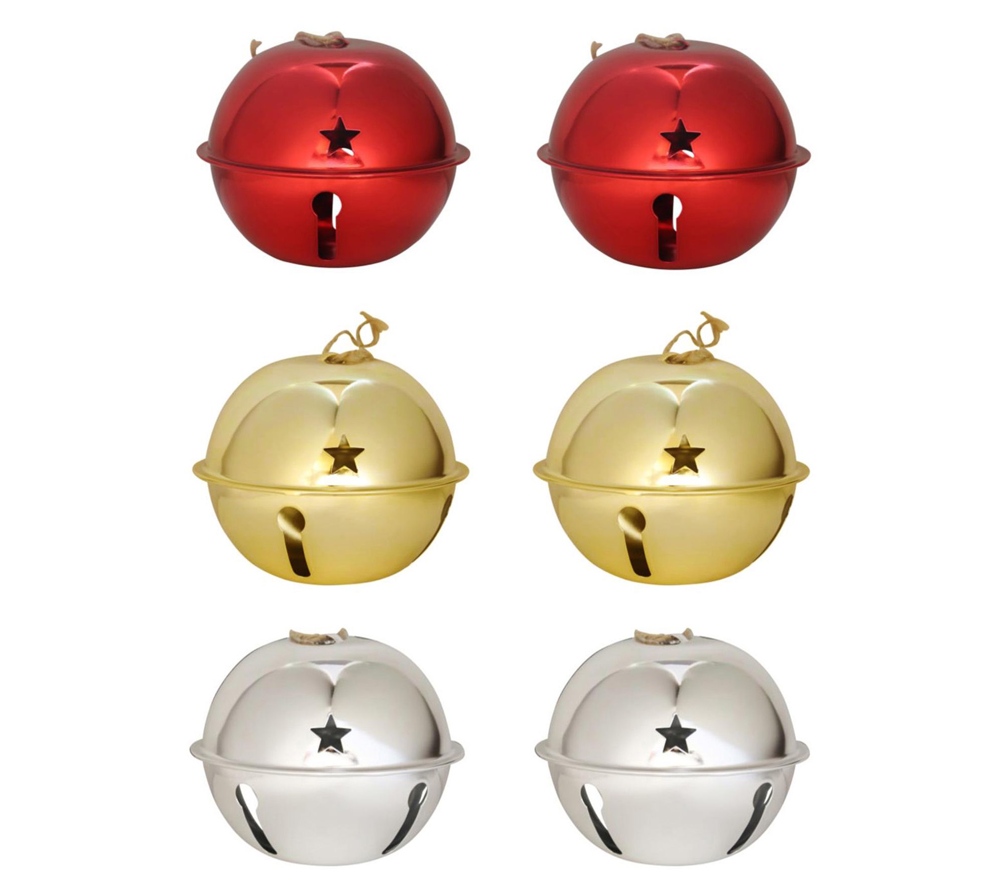 Haute Decor 6-Pack 85mm Jingle Bells