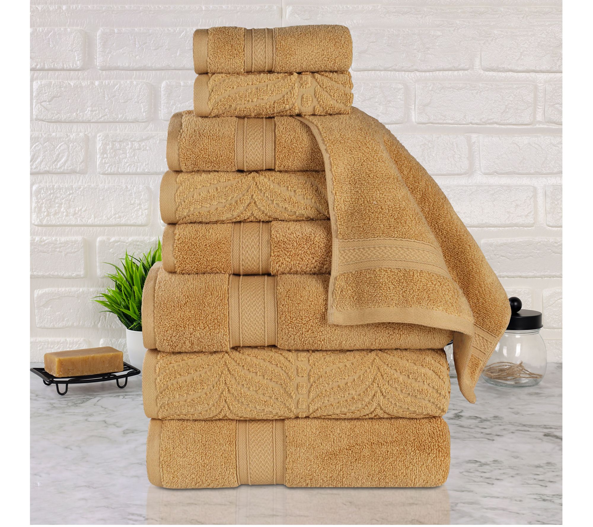 Superior Chevron Zero Twist Cotton Soft 9PC Towel Set