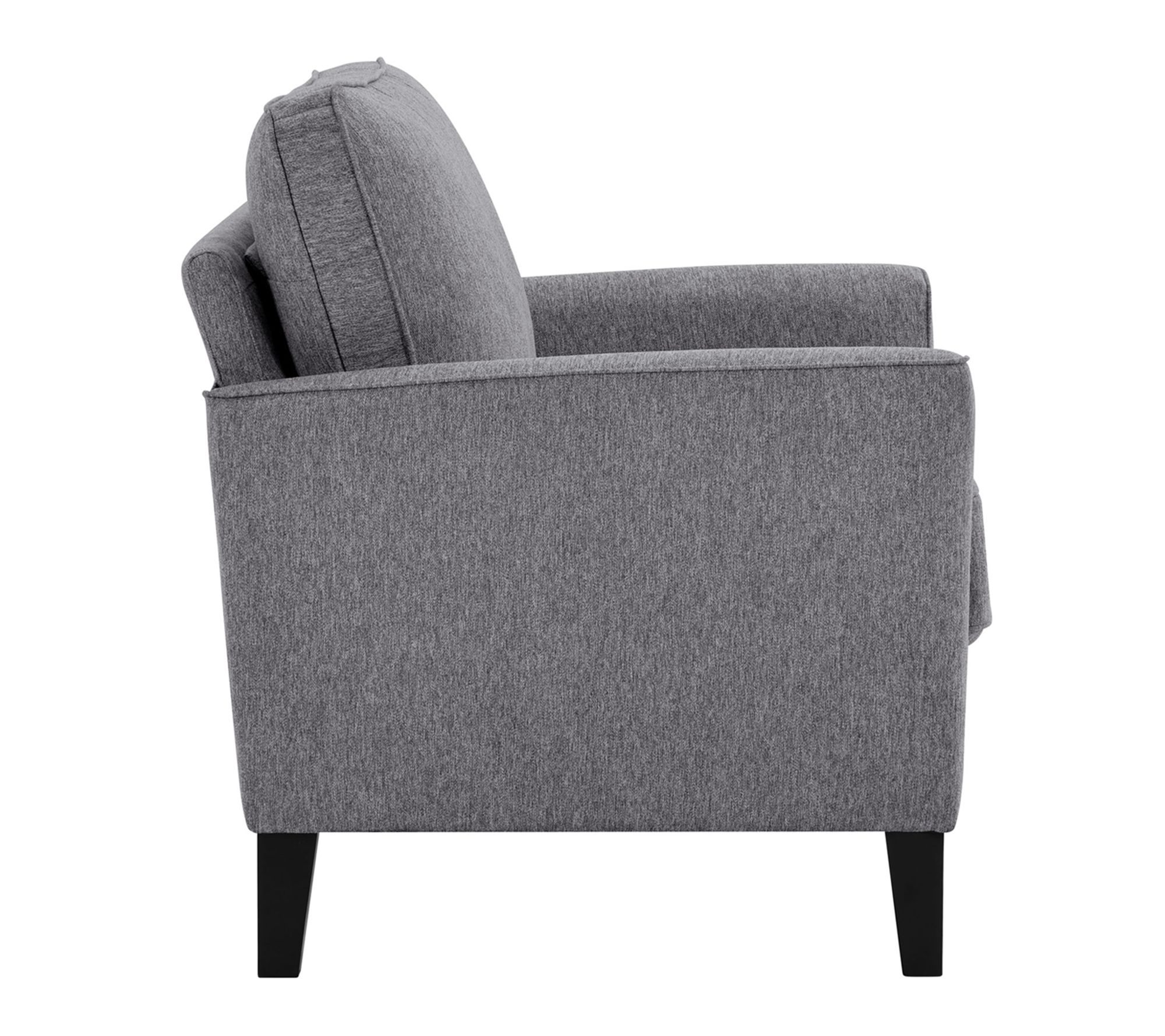 Lifestyle Solutions Wallace Armchair in Charcoal Fabric - QVC.com