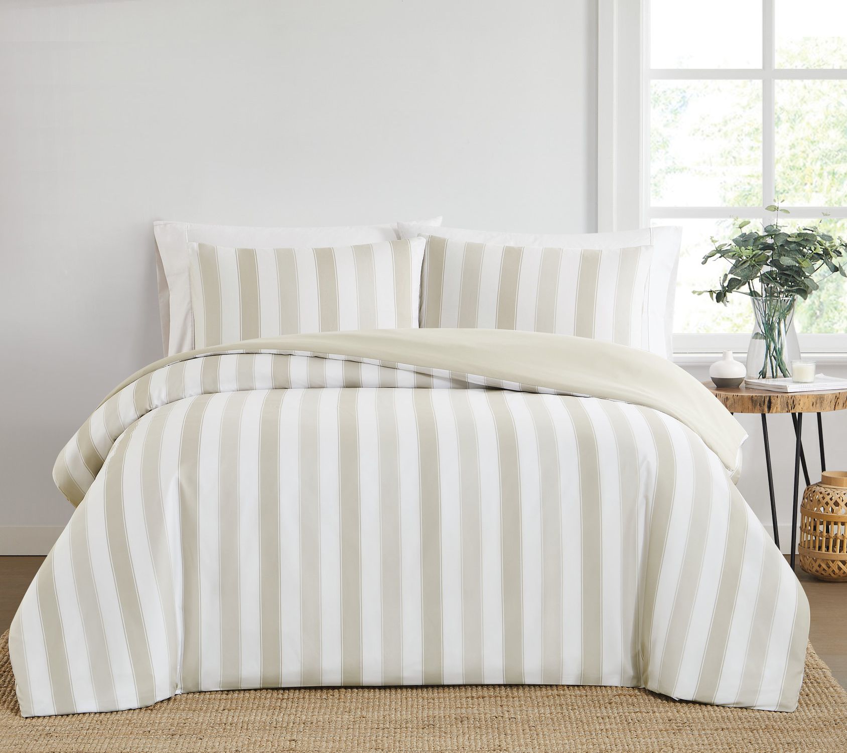 Truly Soft Aiden Stripe Full/Queen 3 Piece Duvet Cover Set