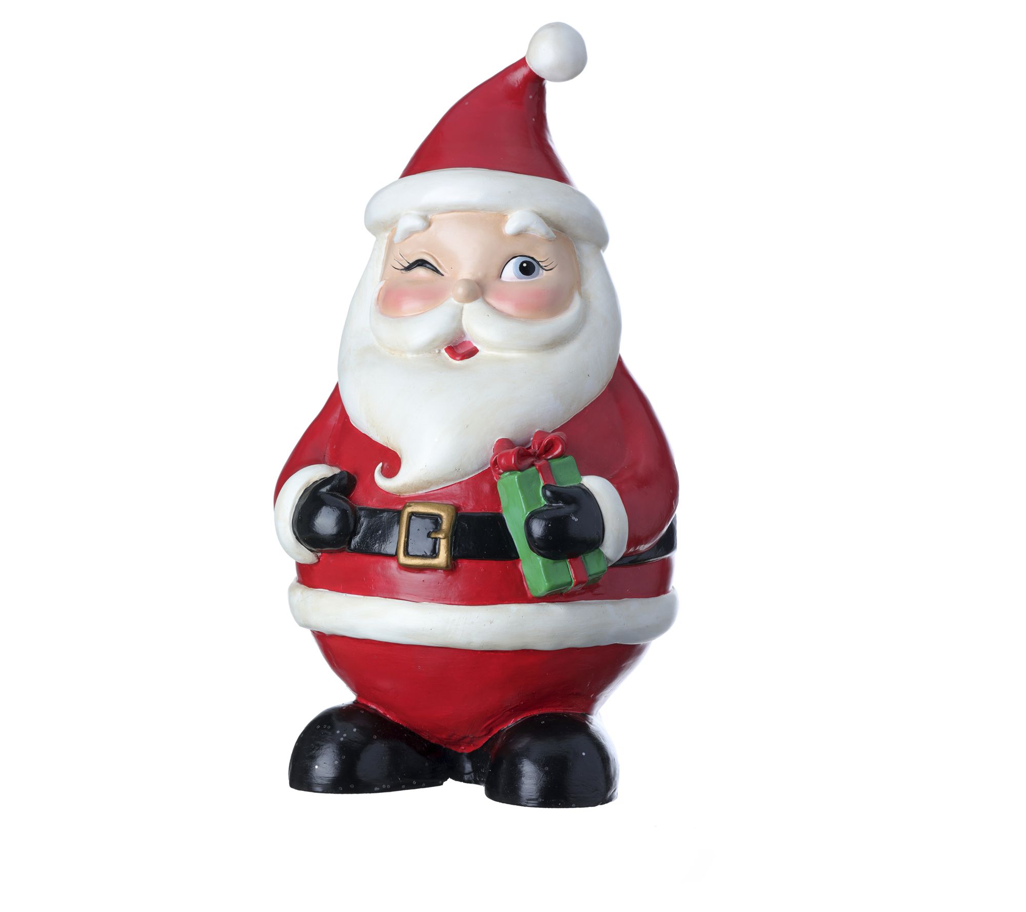 12 Standing Winking Jolly Santa by Valerie