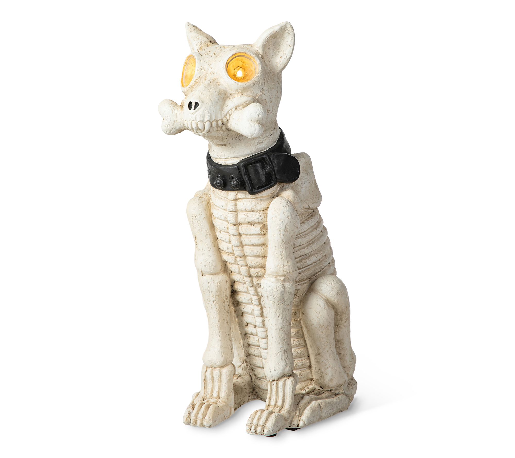 Glitzhome 20.50''H Ligted Halloween Skeleton Dog Porch Decor