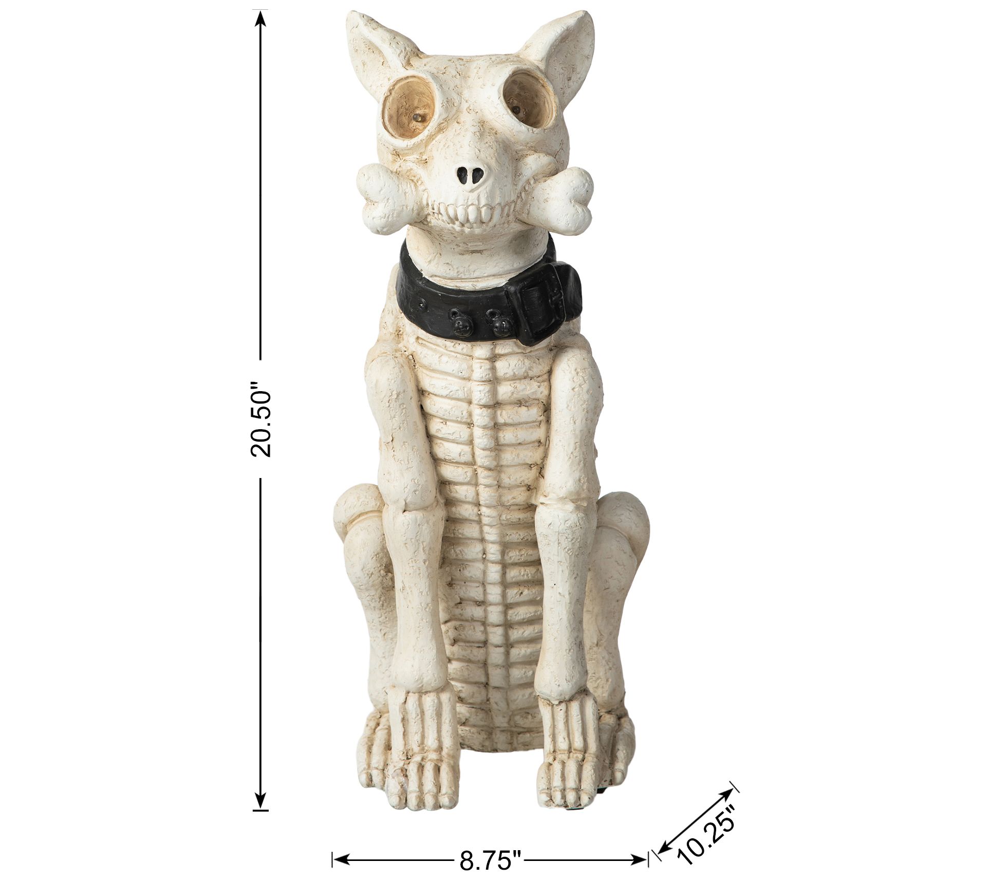 Glitzhome 20.50''H Ligted Halloween Skeleton Dog Porch Decor