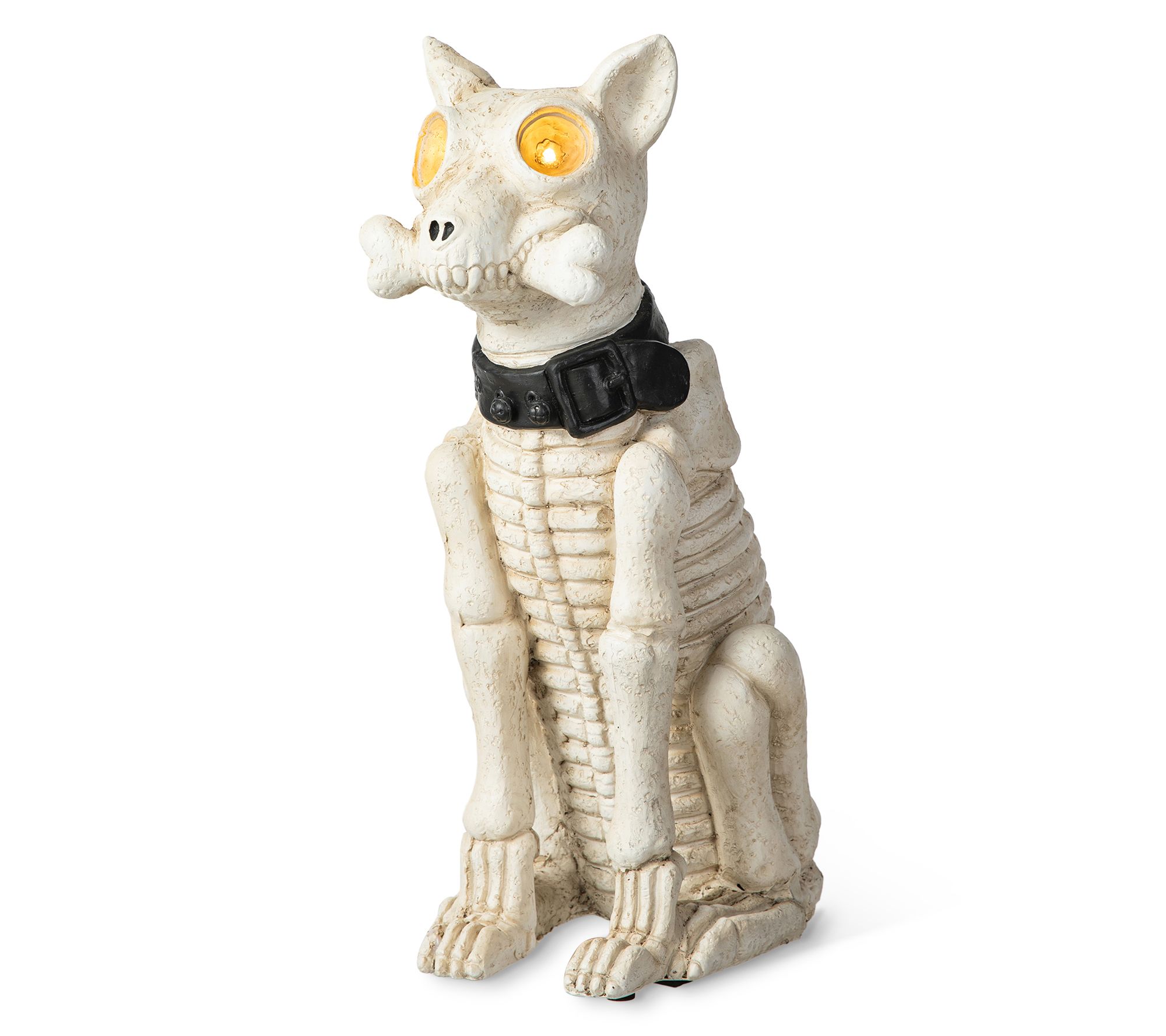 Glitzhome 20.50''H Ligted Halloween Skeleton Dog Porch Decor