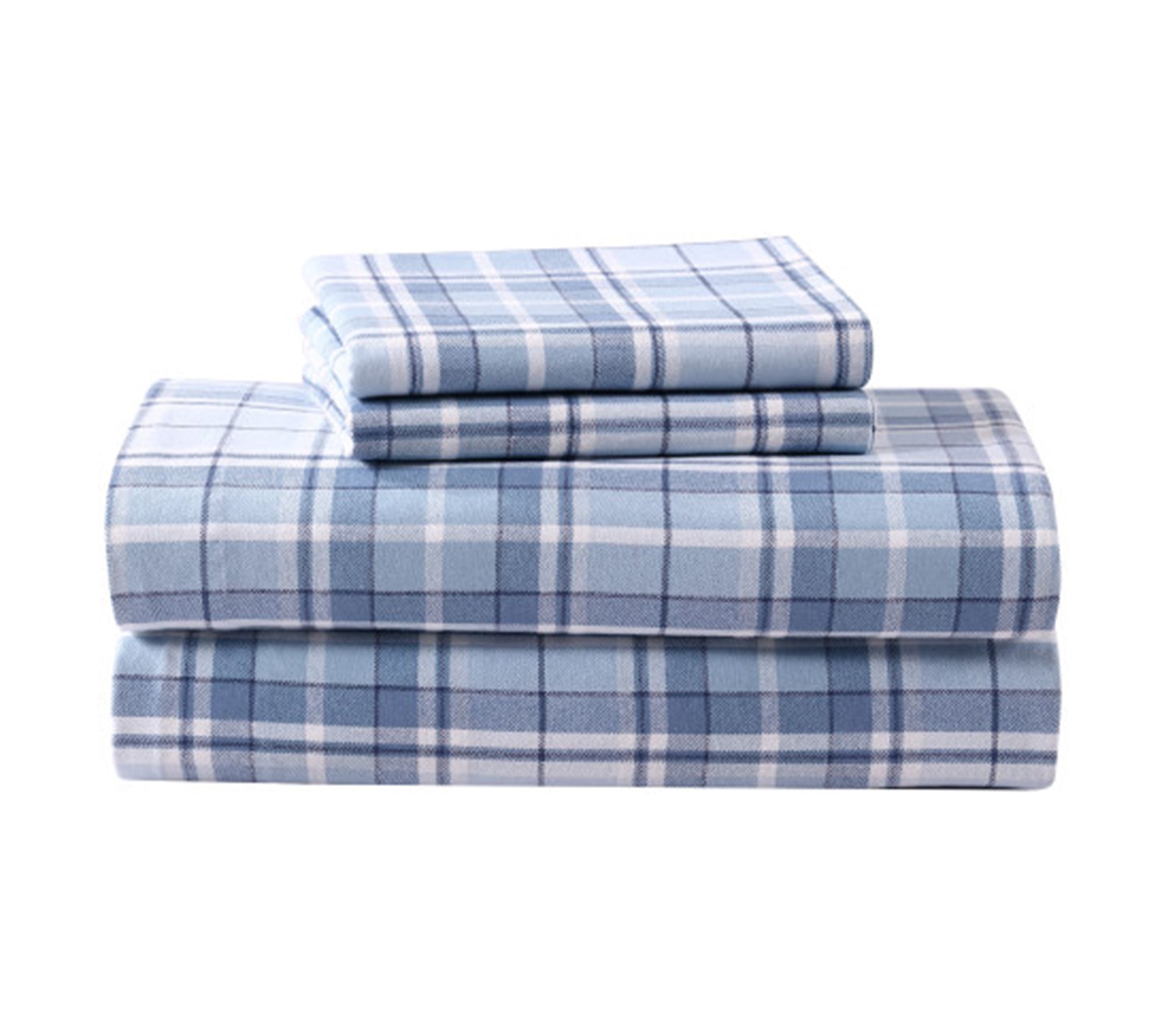 Laura Ashley Mulholland Plaid Blue Queen Sheet Set