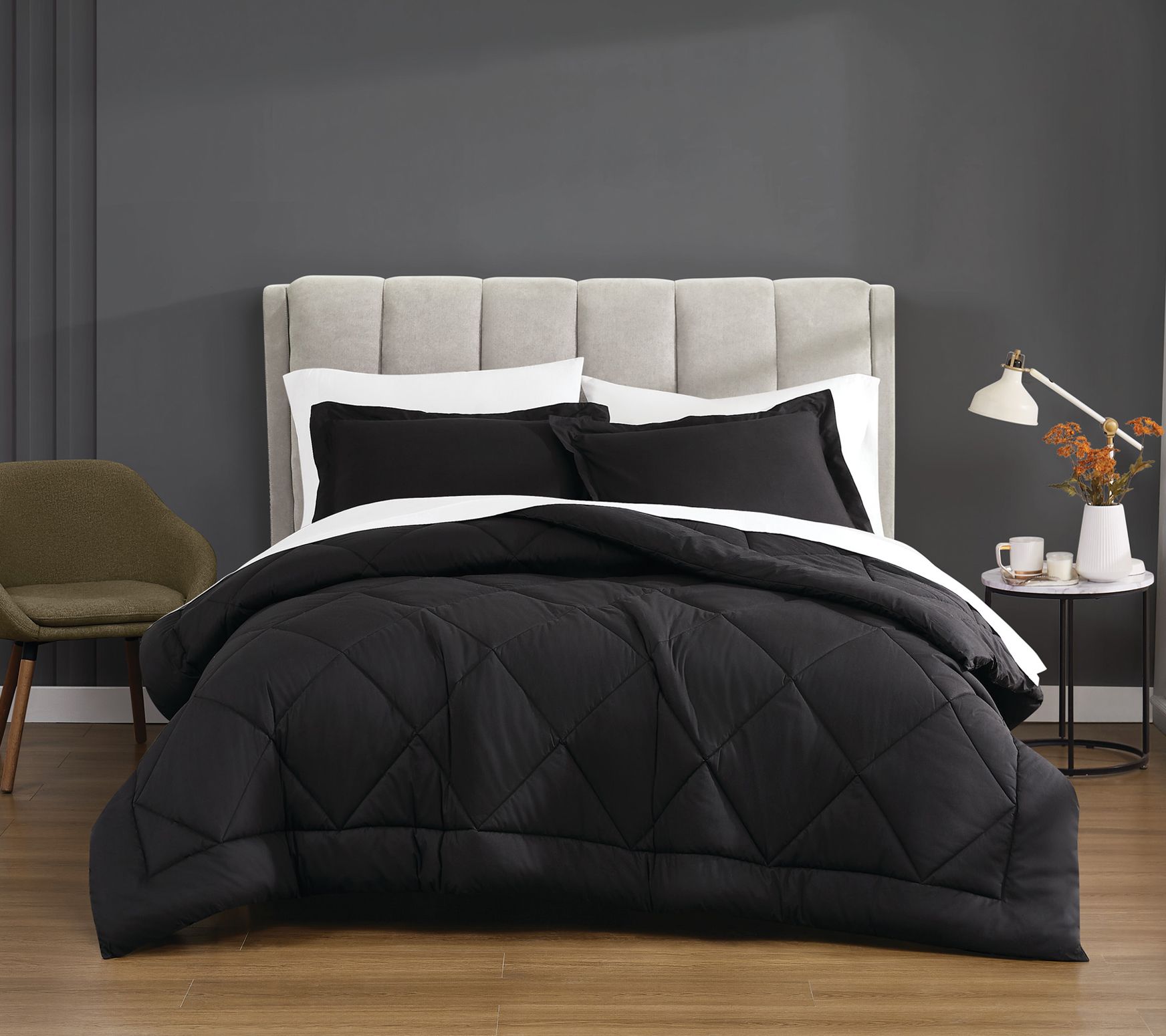 Cannon Solid Percale King 3-Piece Comforter Set