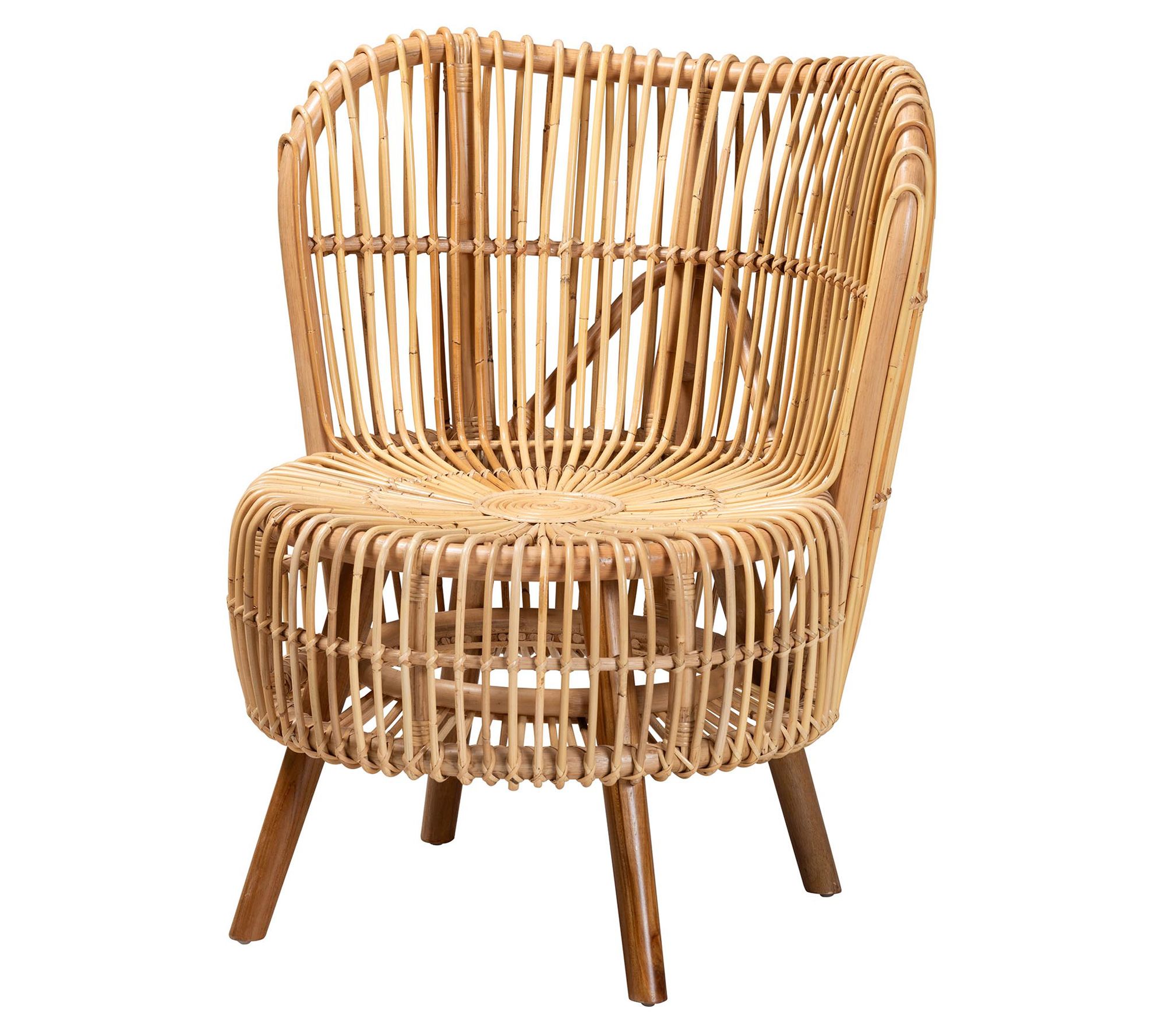 bali & pari Nagoya Natural Rattan Wide Seat Lounge Chair