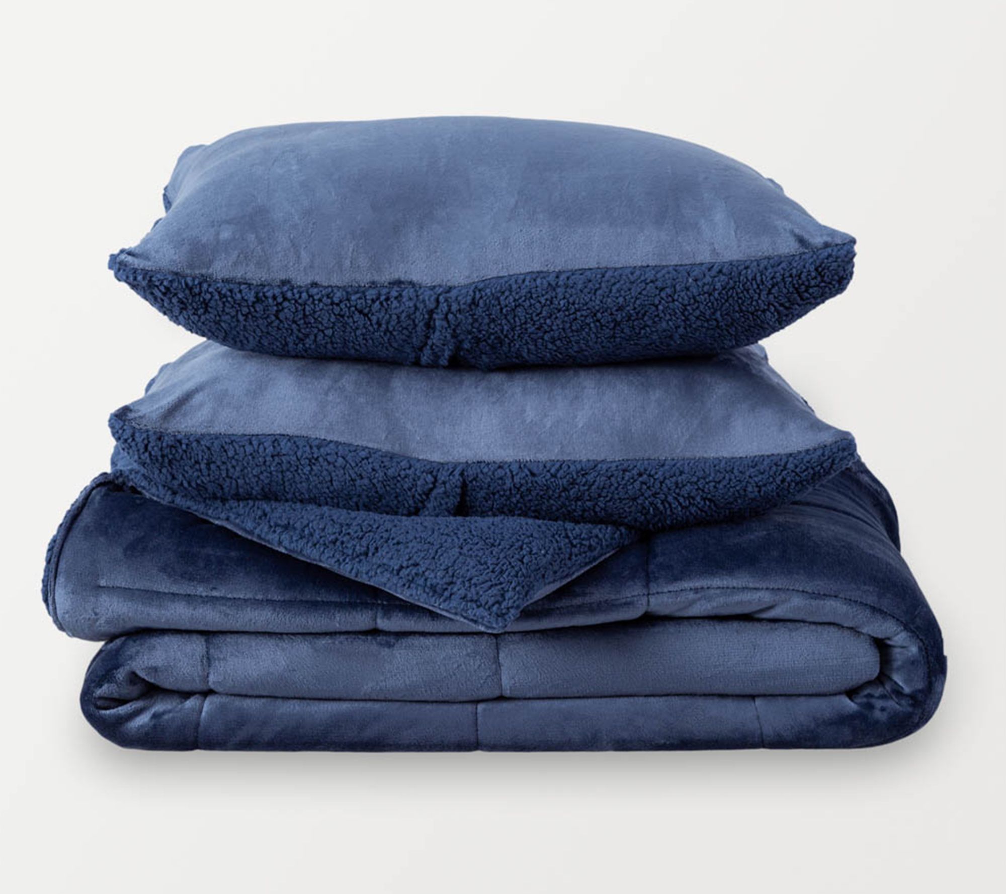 Berkshire Reversible VelvetLoft Sherpa Comforter Set - Twin