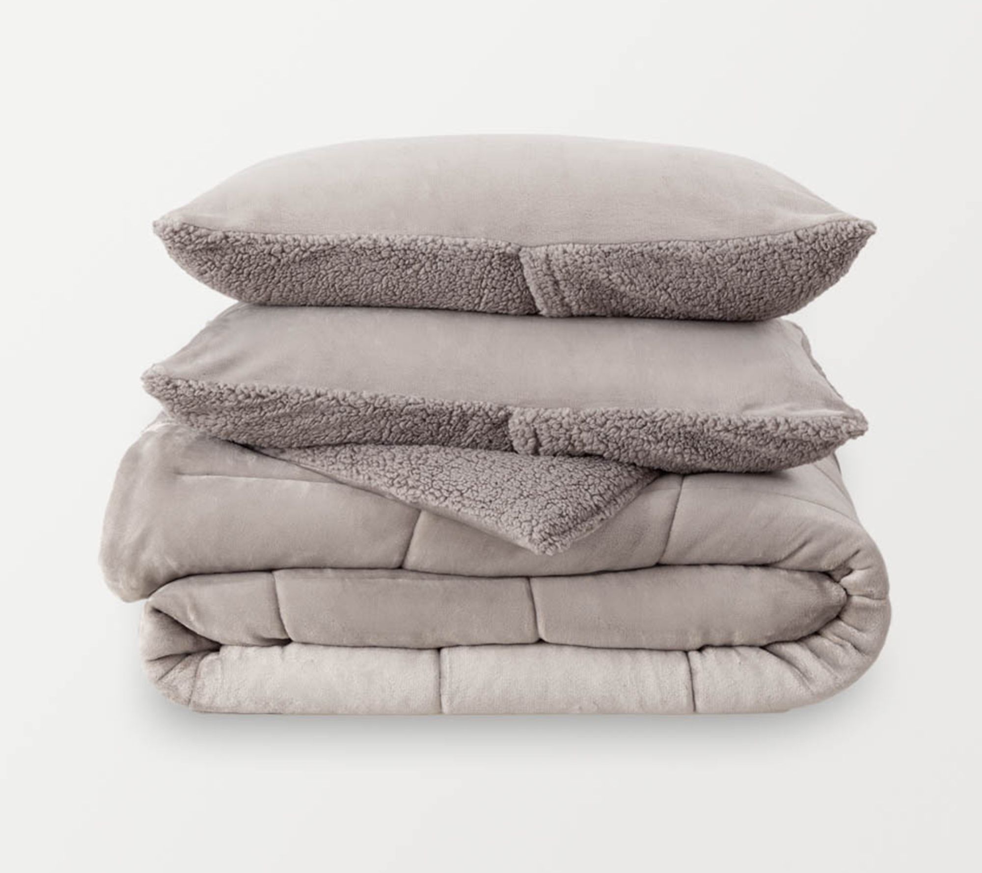 Berkshire Reversible VelvetLoft Sherpa Comforter Set - Twin