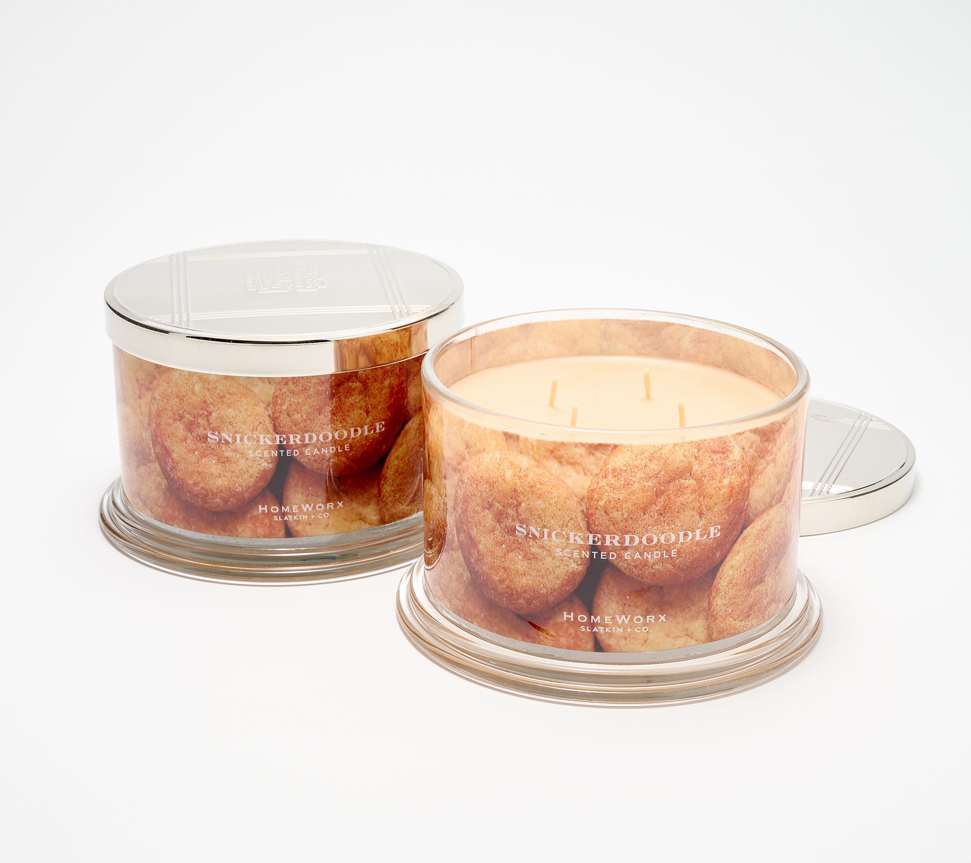 HomeWorx by Slaktin + Co. S/2 18oz Snickerdoodle Candles