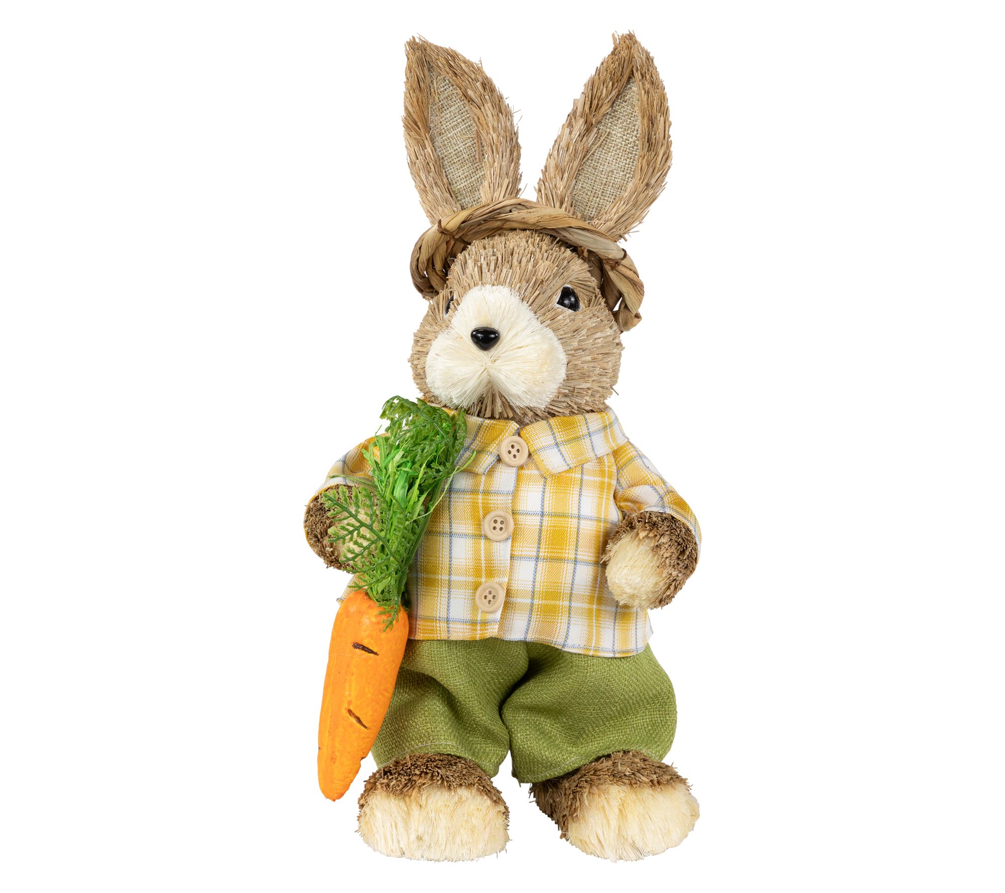 Northlight Boy Rabbit with Carrot Standing Easter Figure