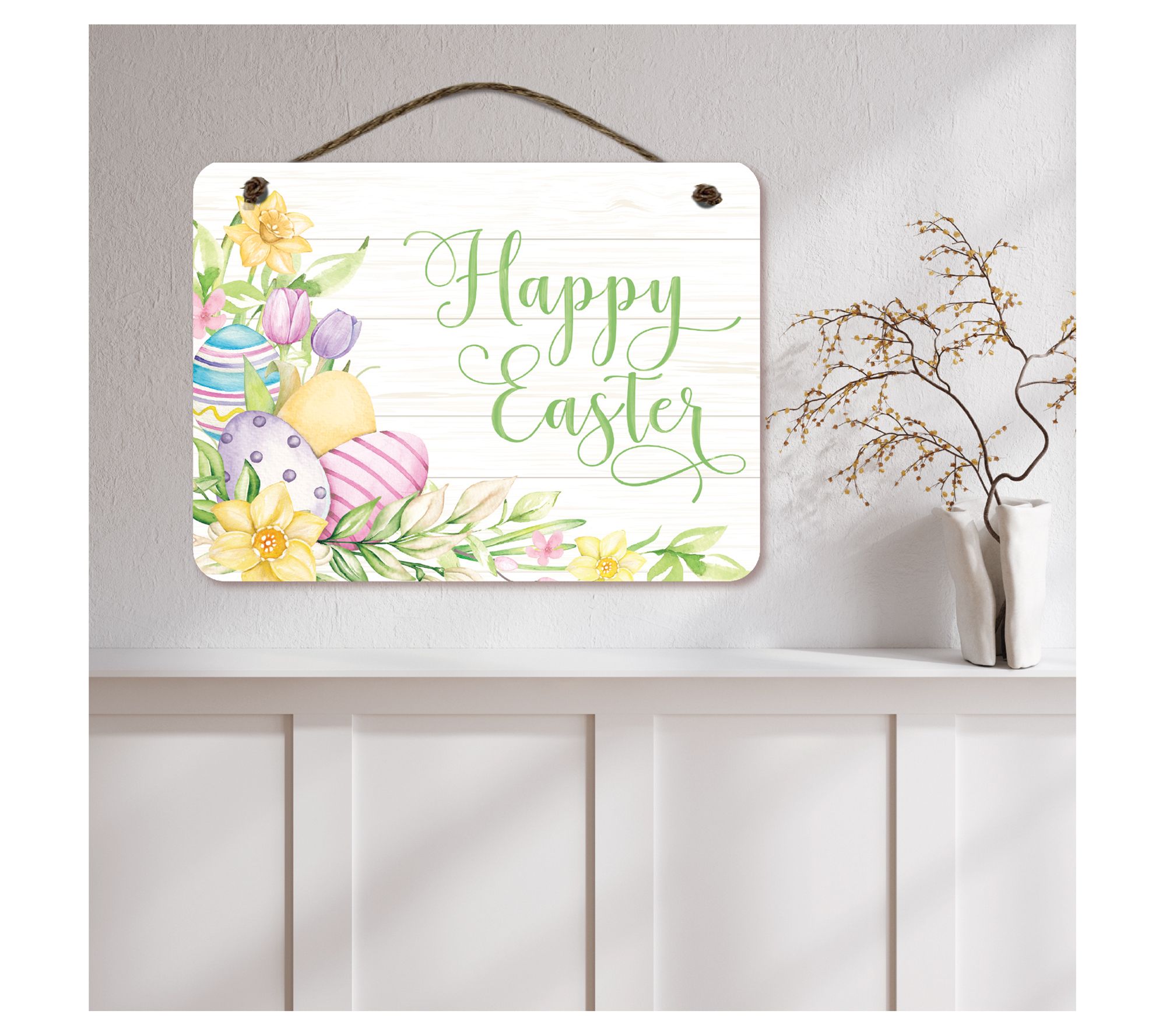 Courtside Market Happy Easter 16x12 Artboard with Twine