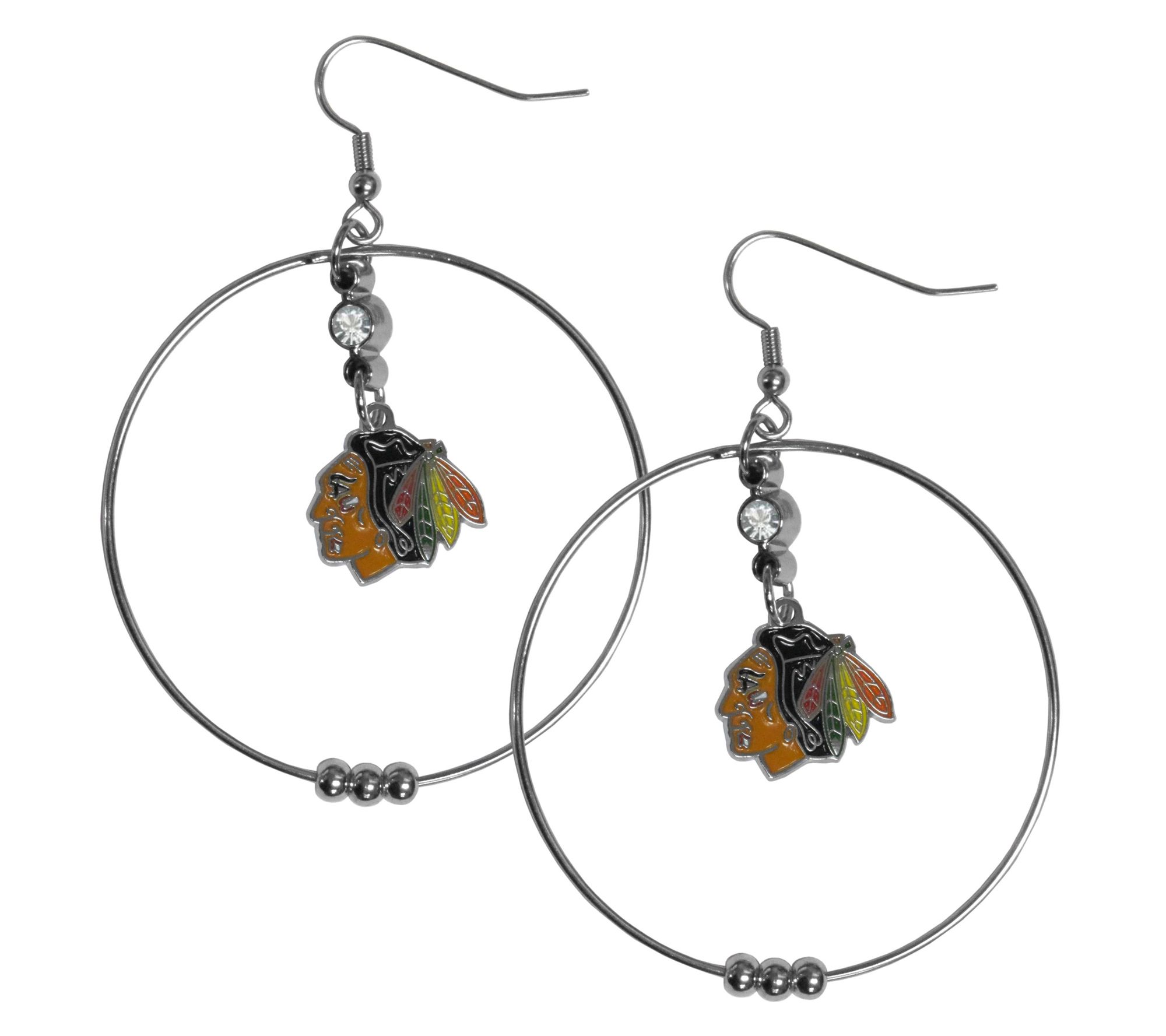 Siskiyou Sports NHL 2 Inch Hoop Earrings