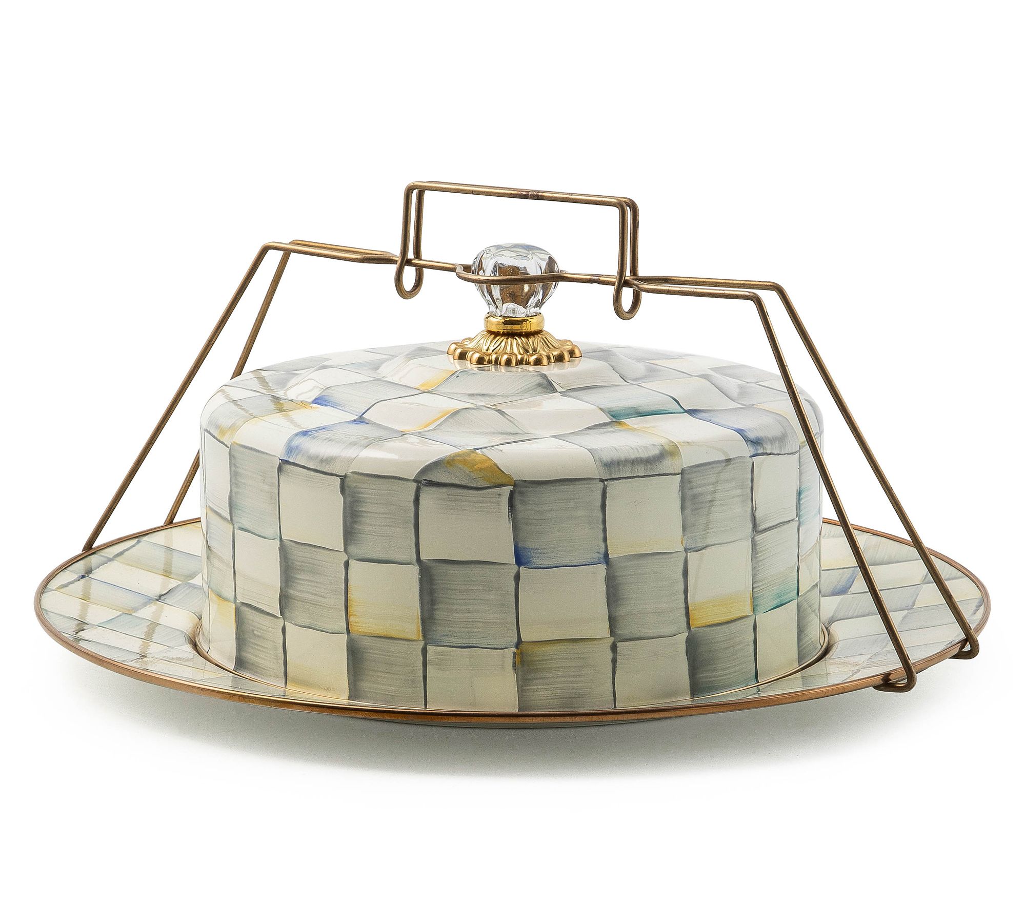 MacKenzie-Childs Check Cake Carrier