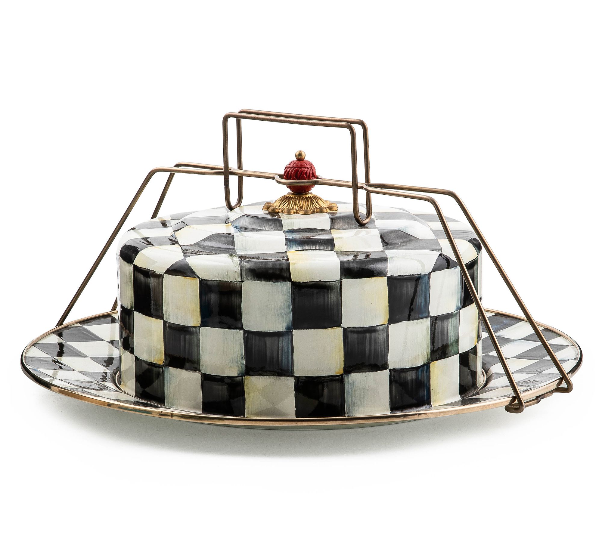 MacKenzie-Childs Check Cake Carrier