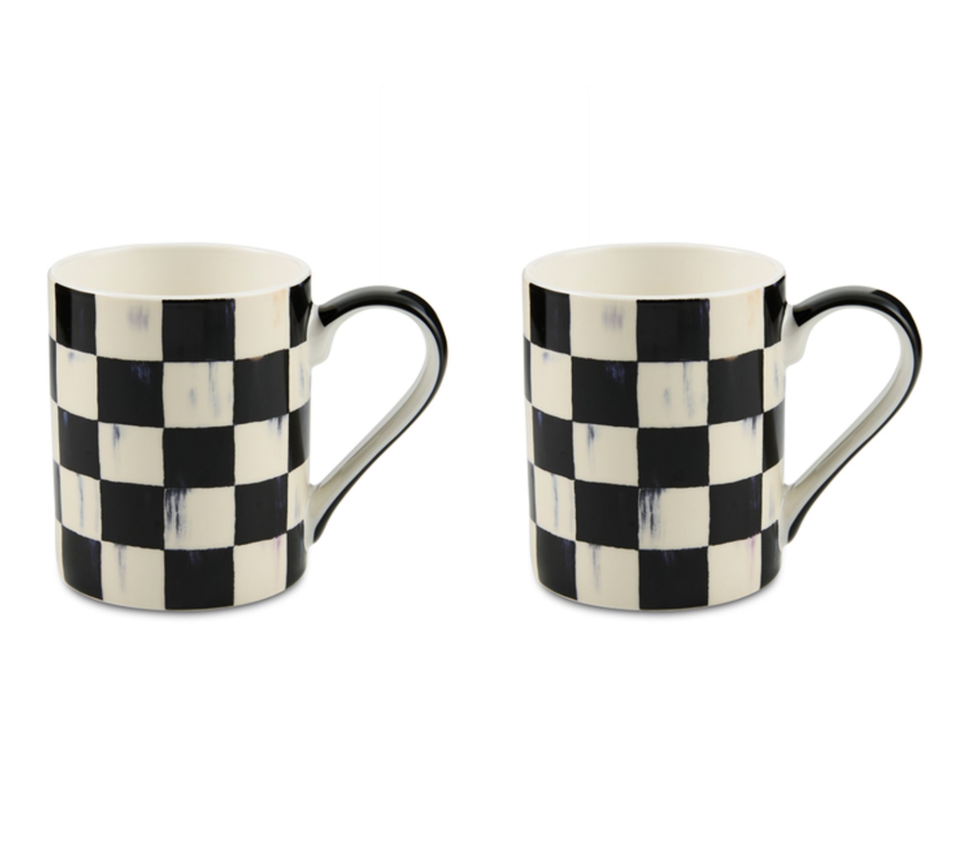 MacKenzie- Childs Set of 2 Stoneware Mugs W/ Gift Box