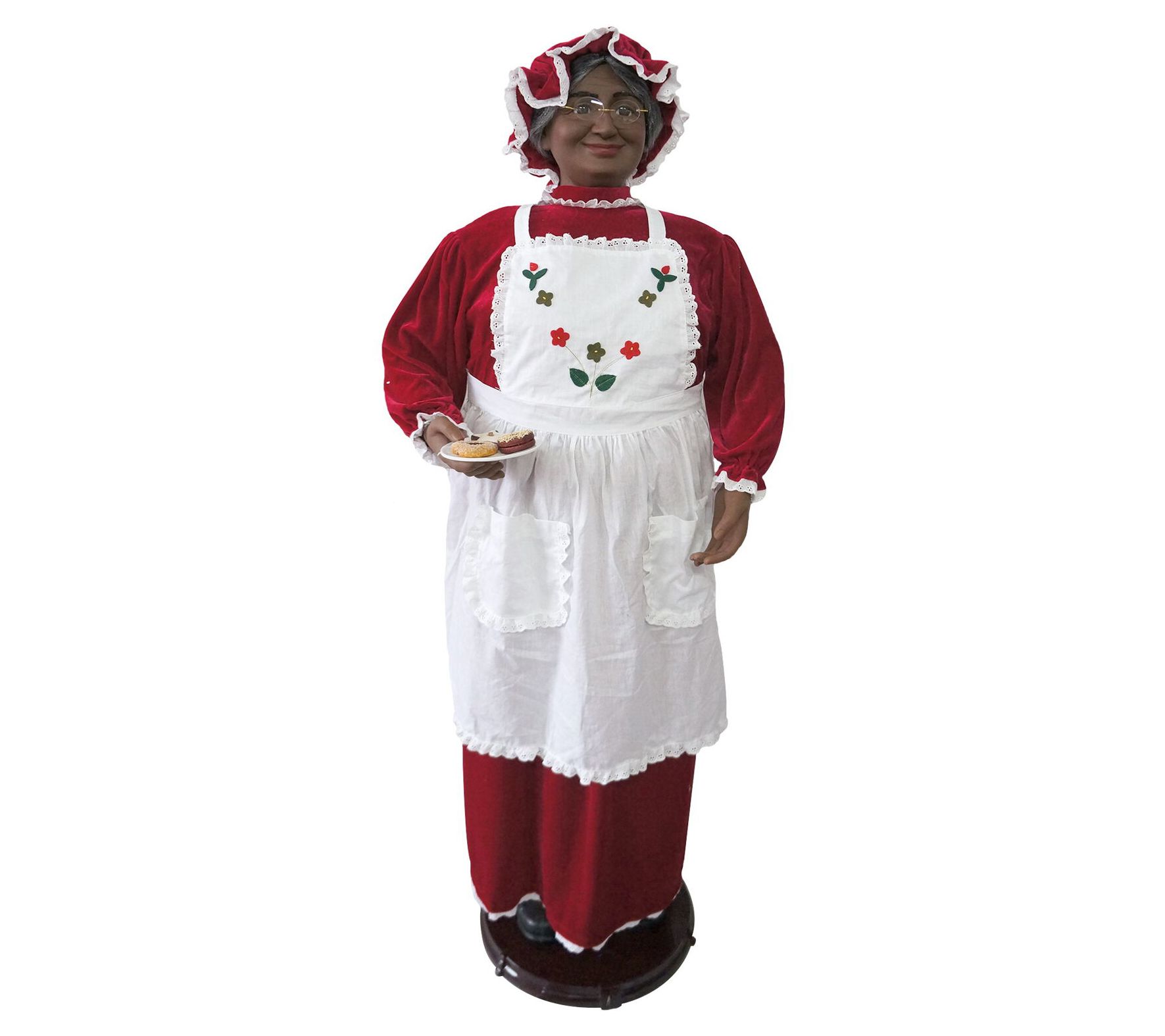 Christmas Time 58-In. Black Dancing Mrs. Clauswith Cookies