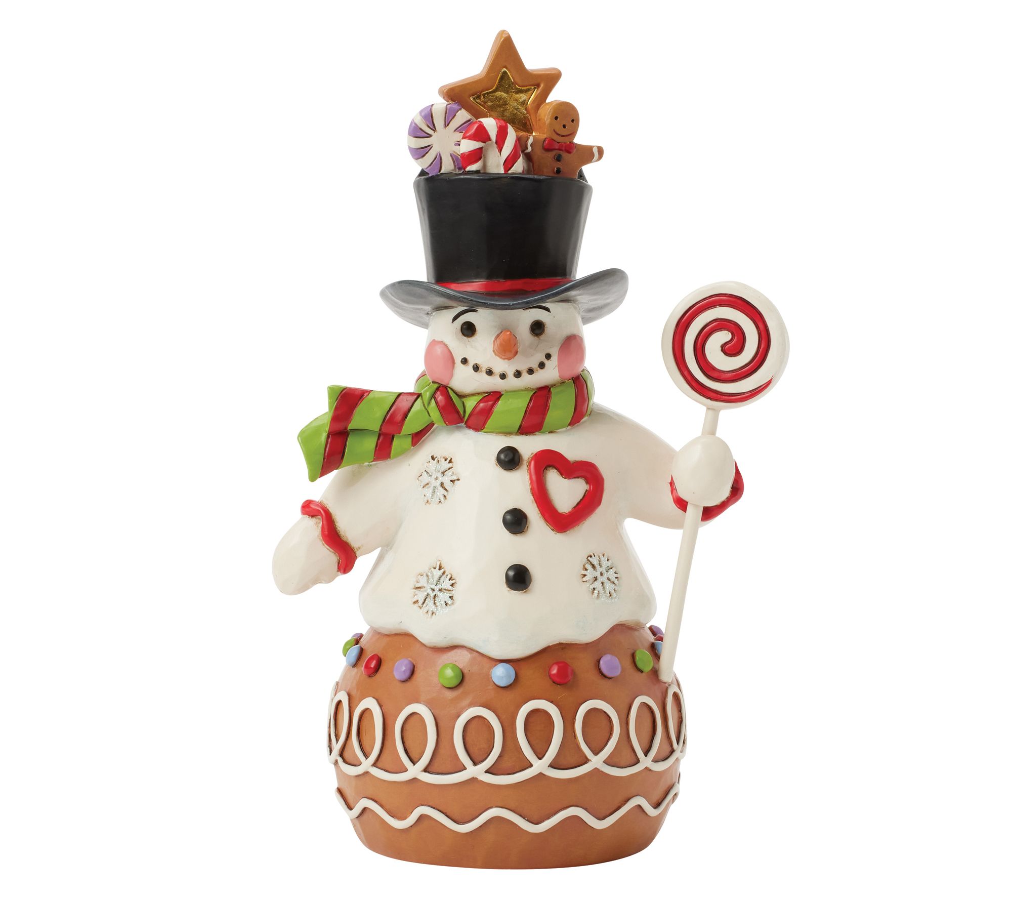 Jim Shore Heartwood Creek Gingerbread Snowman Fig 7in H