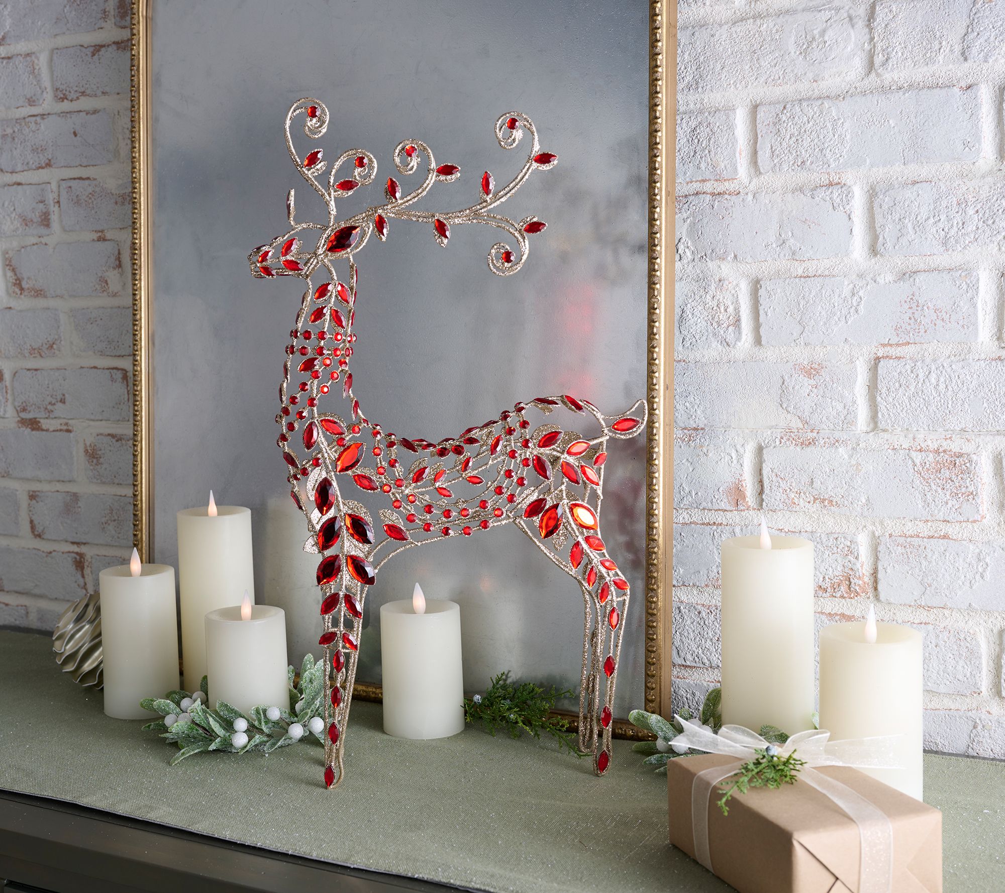 "As Is" 23" Faceted Jewel Reindeer by Valerie