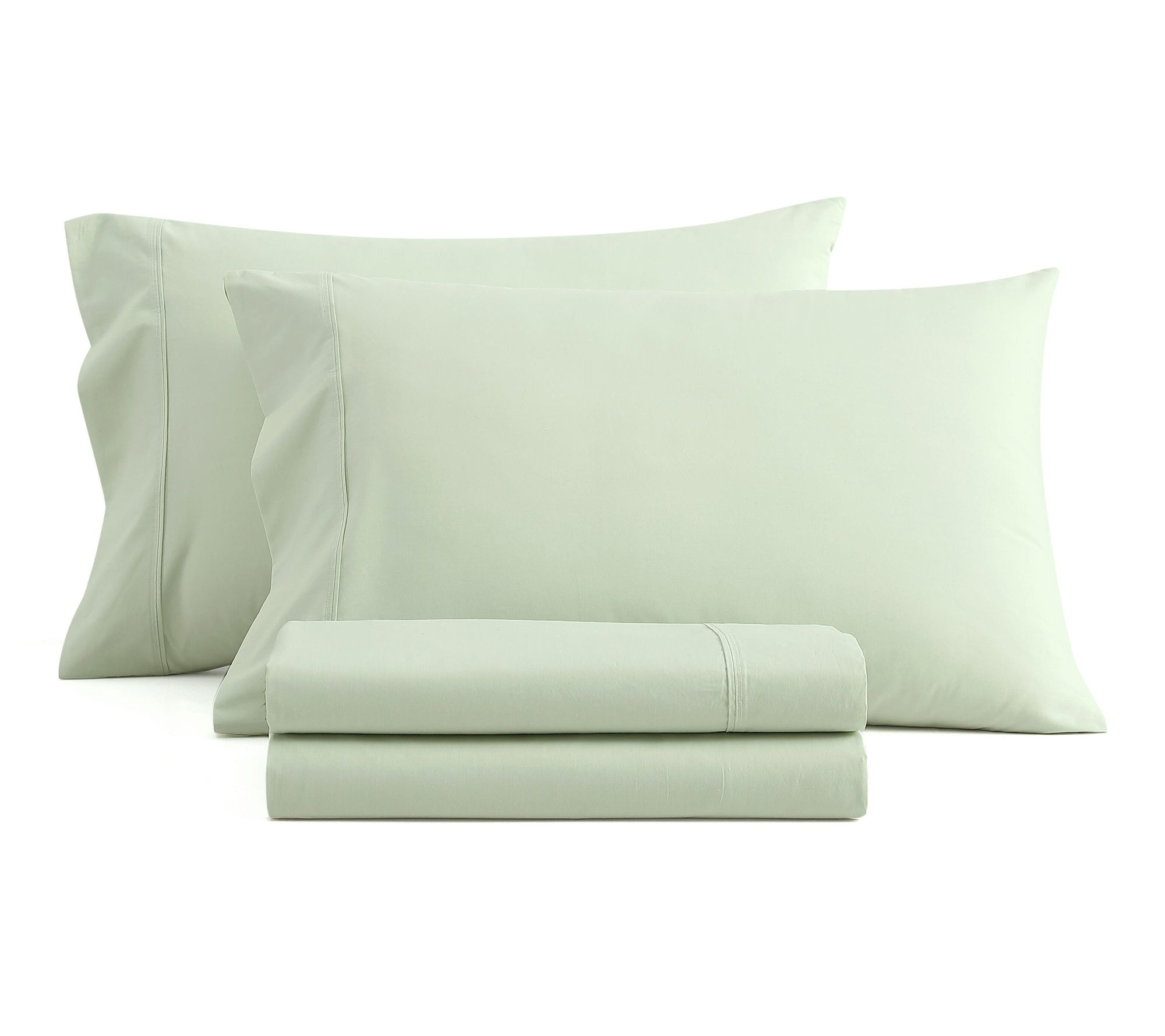Martha Stewart Skylands Green Cotton Queen Sheet Set