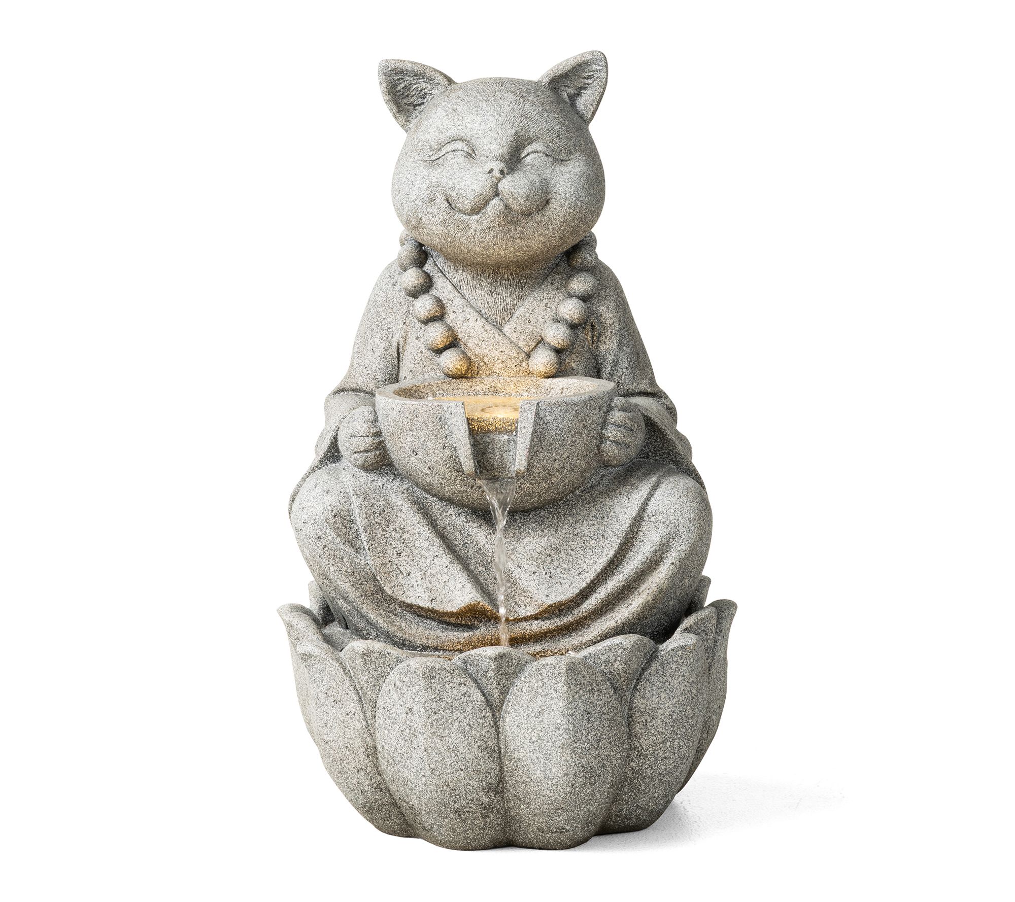 Glitzhome 21.75"H 2-Tiered Zen-Style Animal Outdoor Fountain
