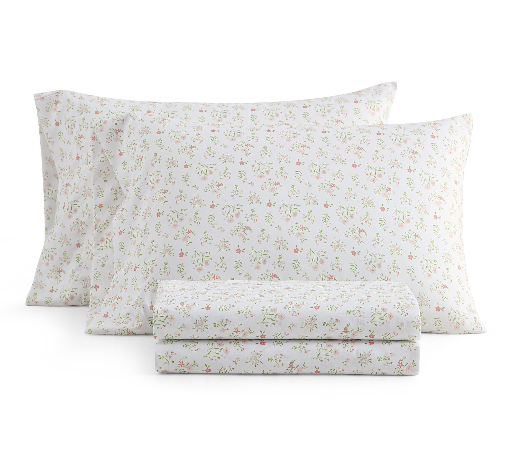 Martha Stewart Ditsy Floral Pearl Full Sheet Set