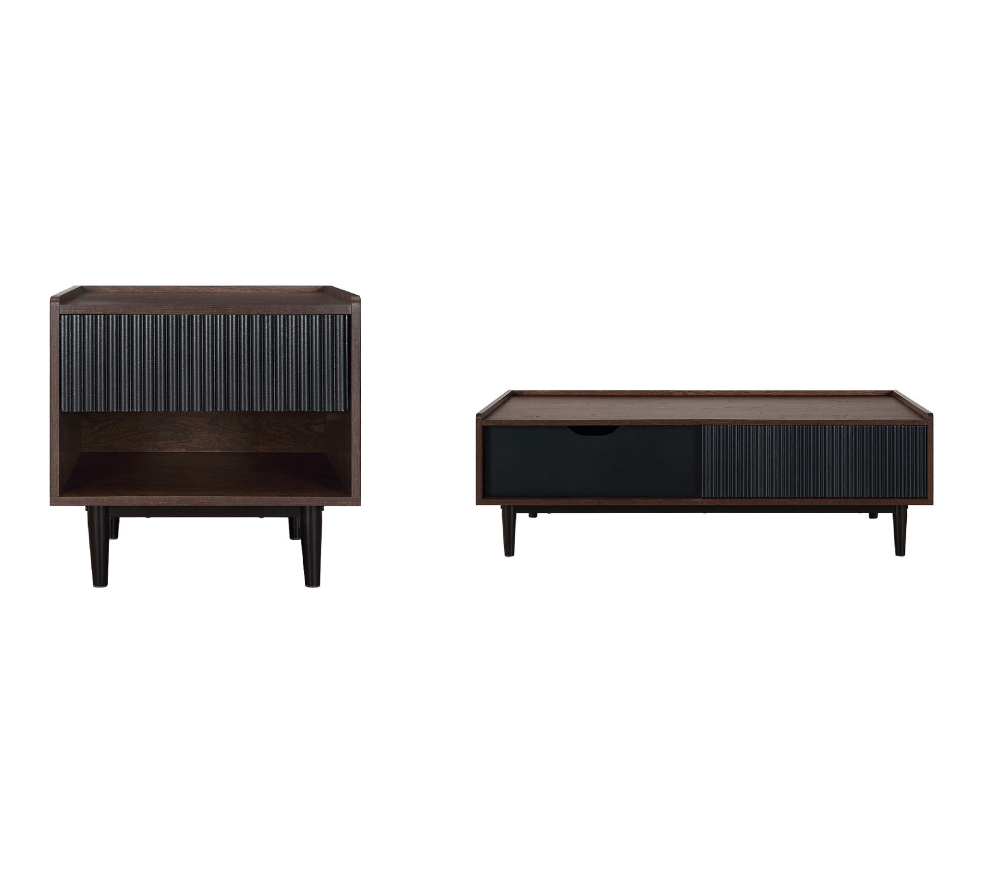 Manhattan Comfort Duane 2-Piece Coffee Table &End Table Set