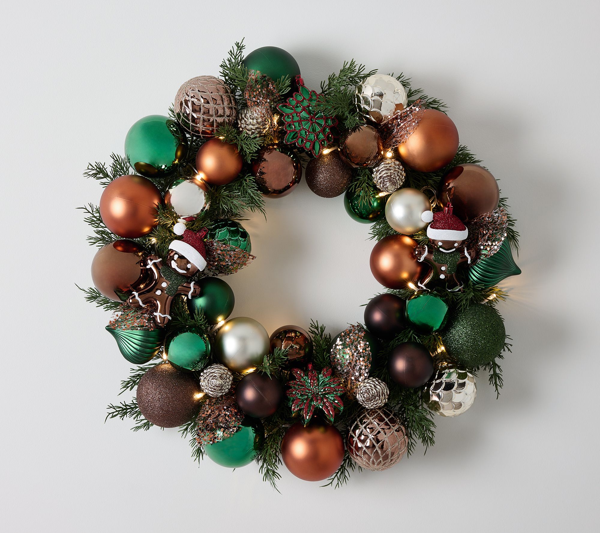 Kringle Express 22" LED Shatterproof Ornament Wreath