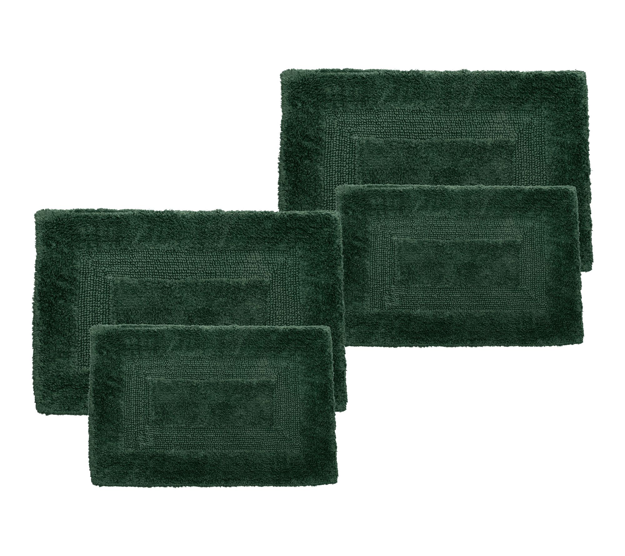 Lavish Home 4-Piece Cotton Bathroom Mat Set