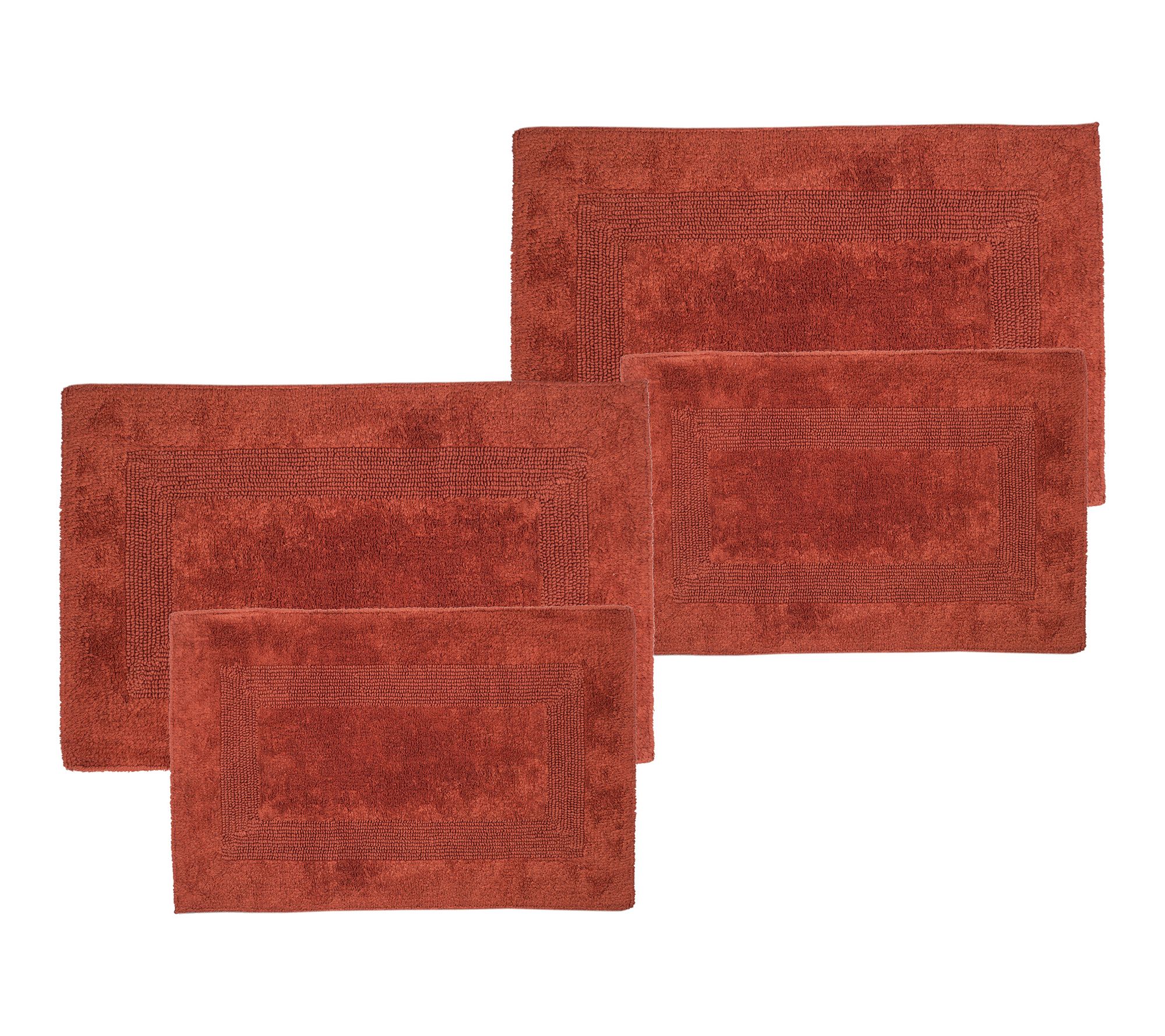 Lavish Home 4-Piece Cotton Bathroom Mat Set