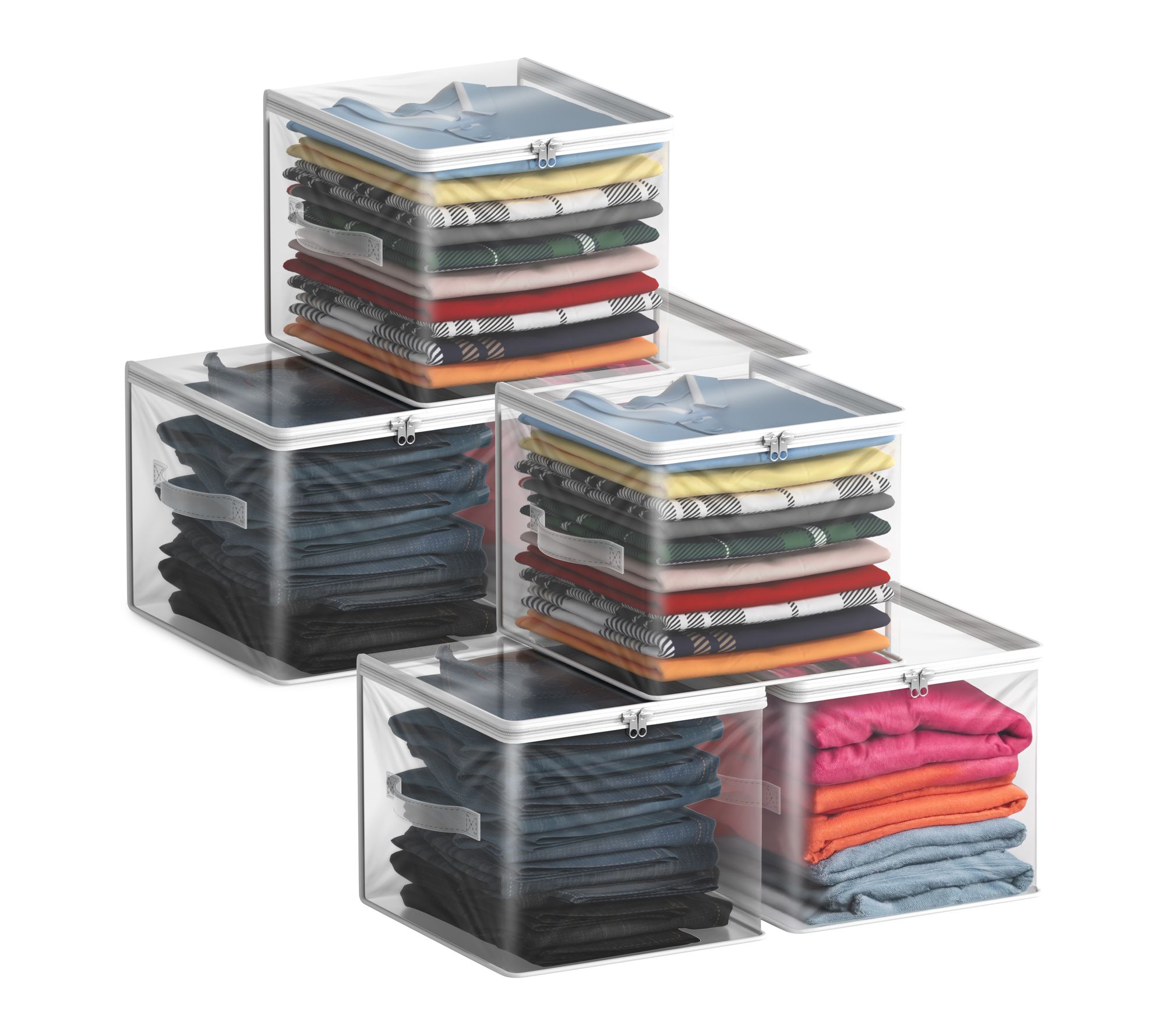 Sorbus 11" Foldable Storage Cube with Zipper, Handles â   6 PK