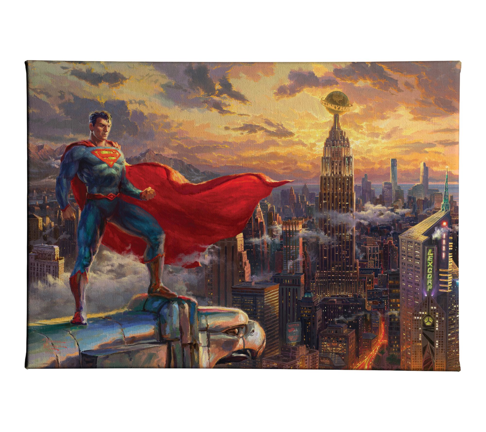 Thomas Kinkade Superman Protector of Metropolis10x14 Wrap