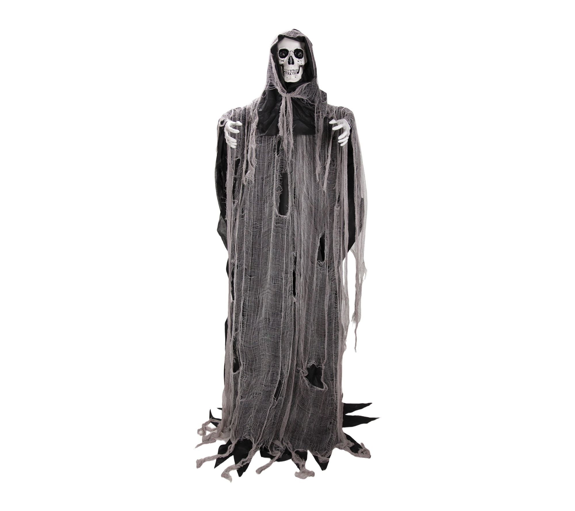 Haunted Hill Farm 7.1-Ft. Standing Reaper Animatronic, Black