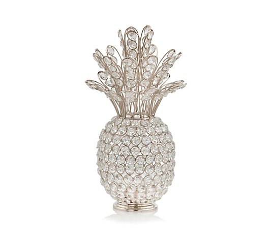 HomeRoots 12.5" Silver Crystal Pineapple