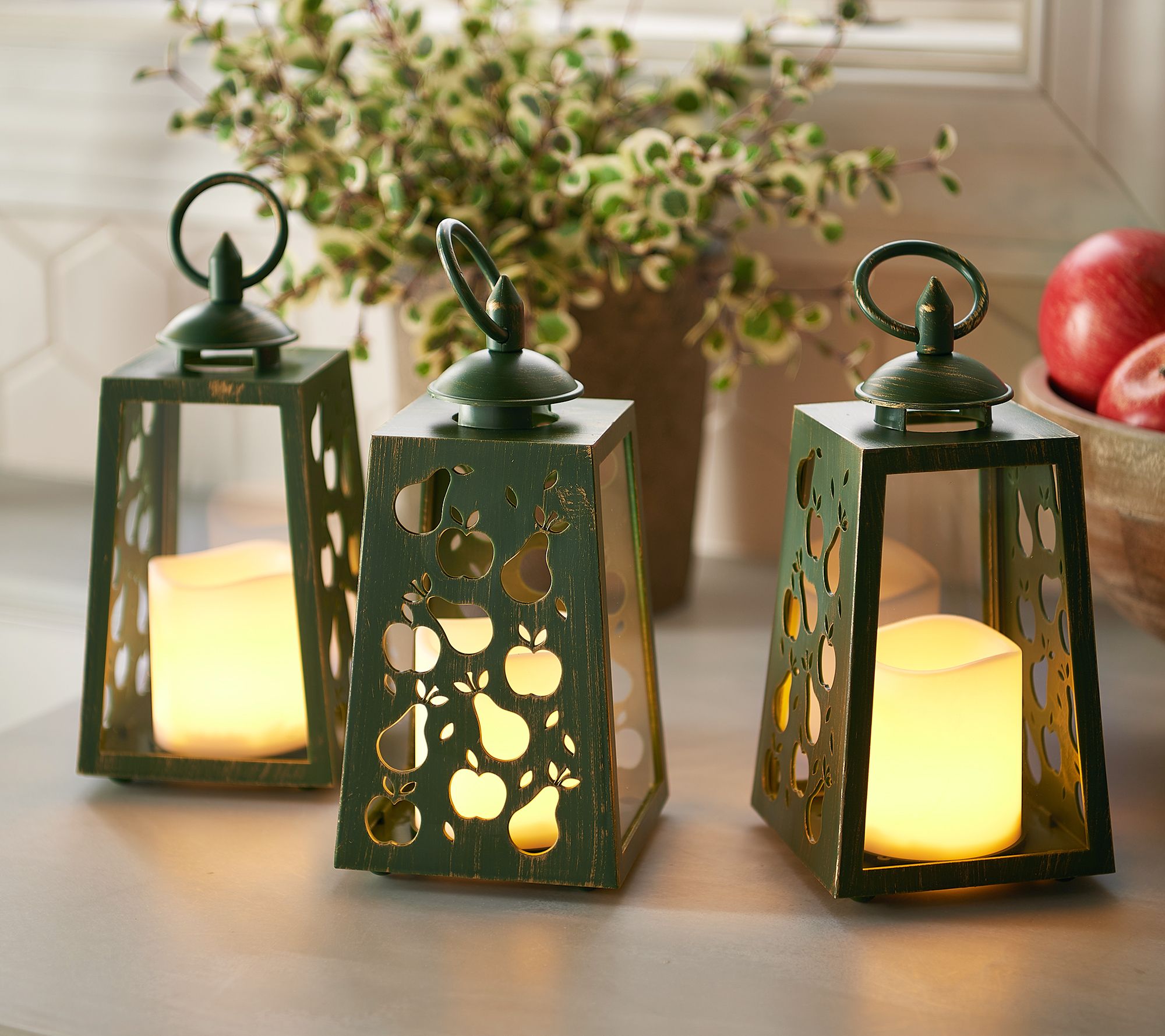 Candle Impressions Pears/Apples Lanterns