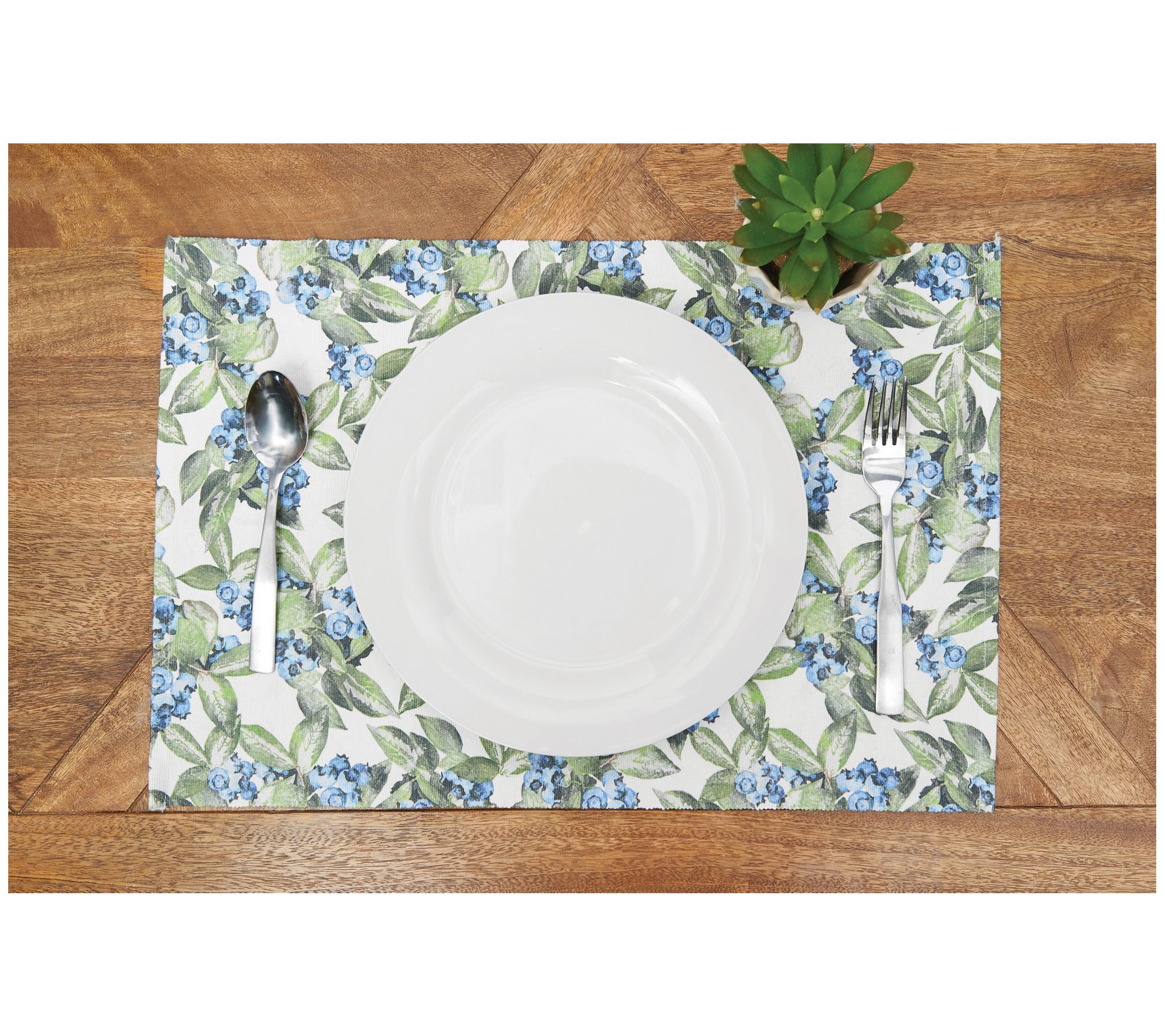 14" x 20" Lakeside Blueberry Placemat Set of 6by Valerie