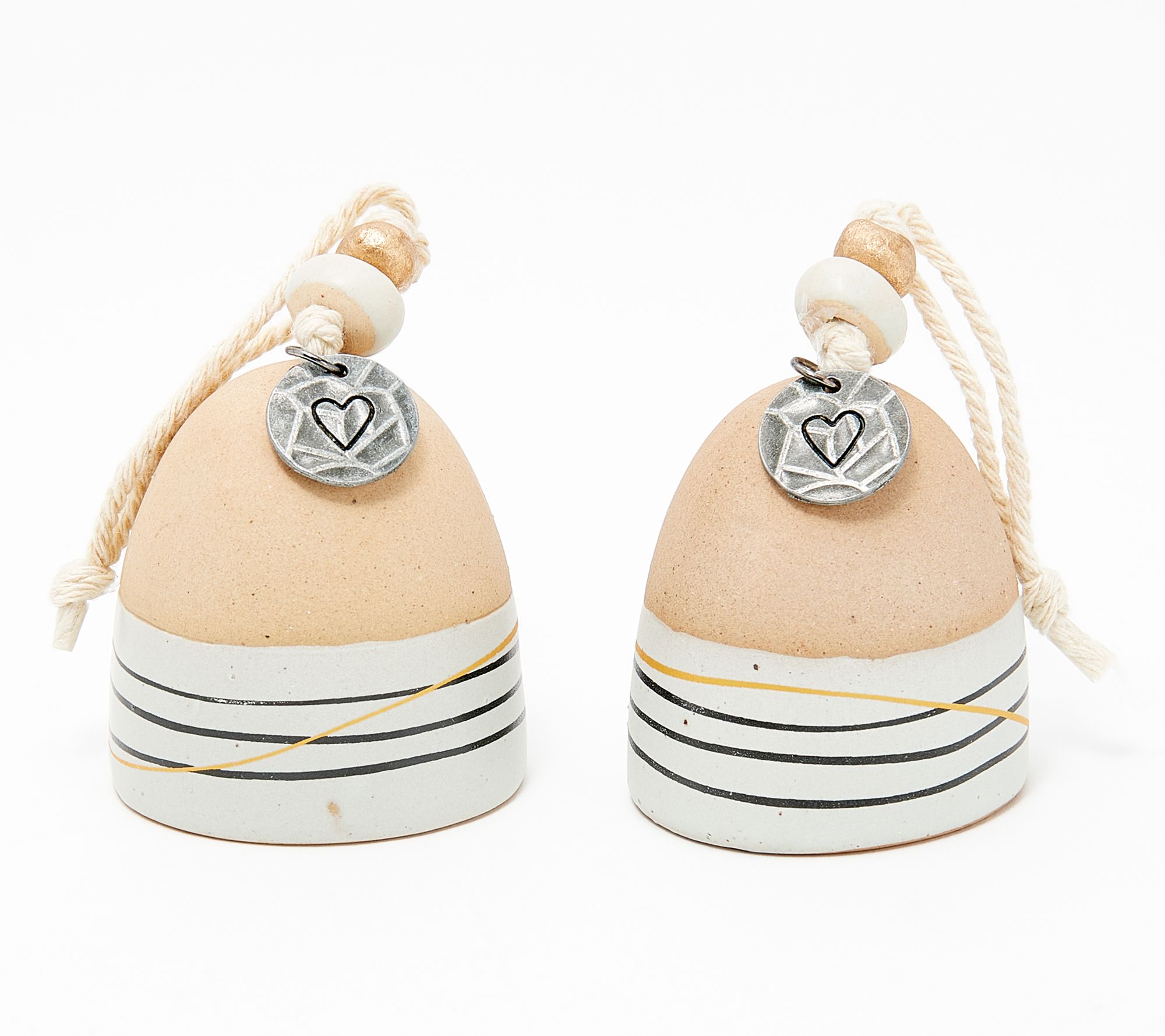 DEMDACO S/2 Stoneware Inspirational Mini Bells in Gift Boxes 