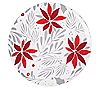 12.5" Poinsettia Christmas Round Platter by Valerie