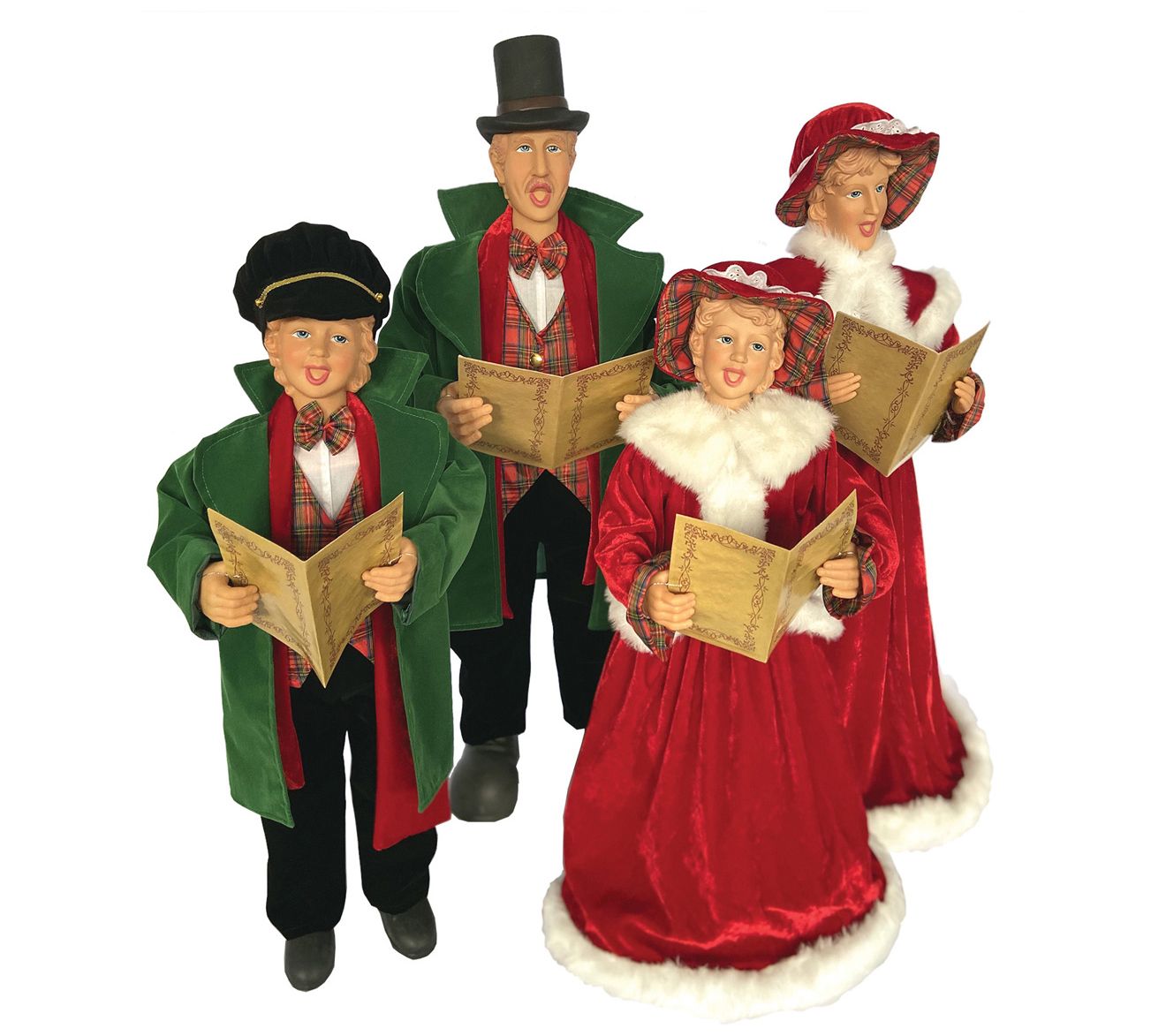 37"-27" Dickens Carolers Set of 4 by Santa's Workshop