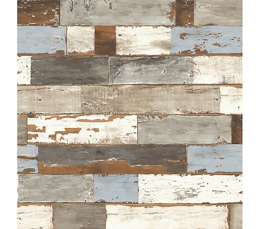 NextWall Colorful Shiplap Peel and Stick Wallpaper Roll