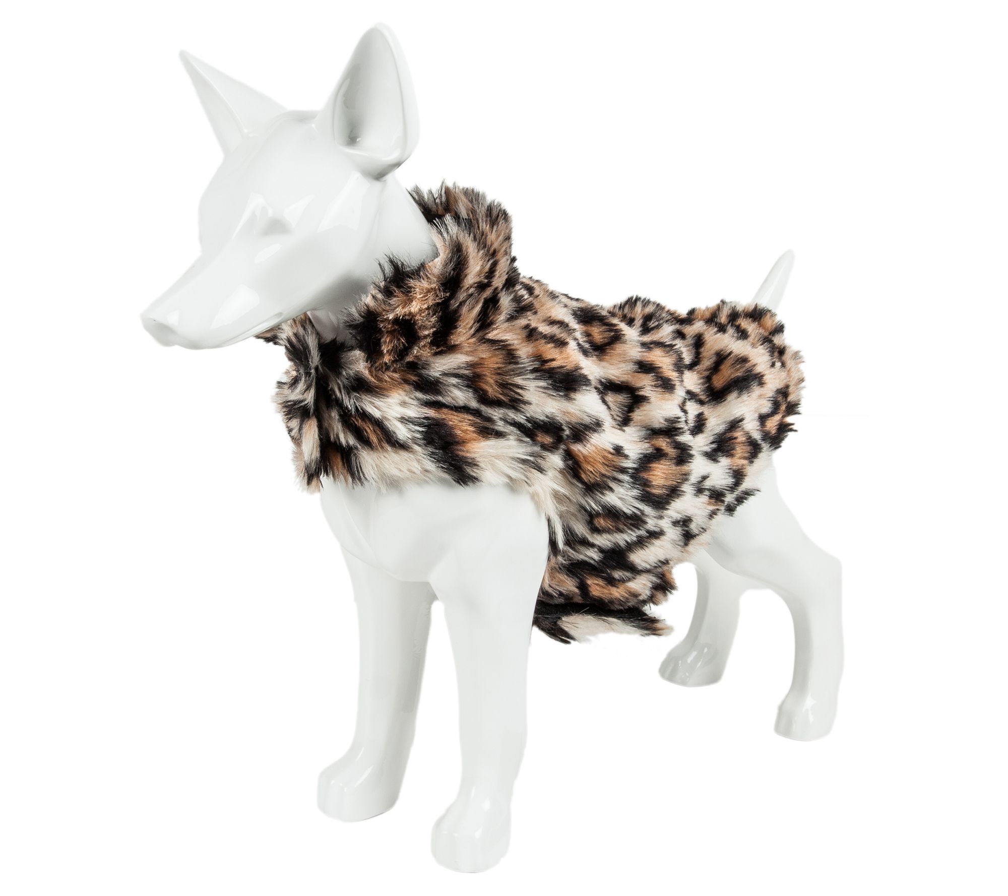 Pet Life Luxe 'Lab-Pard' Leopard Patterned Fur Dog Coat Jacket