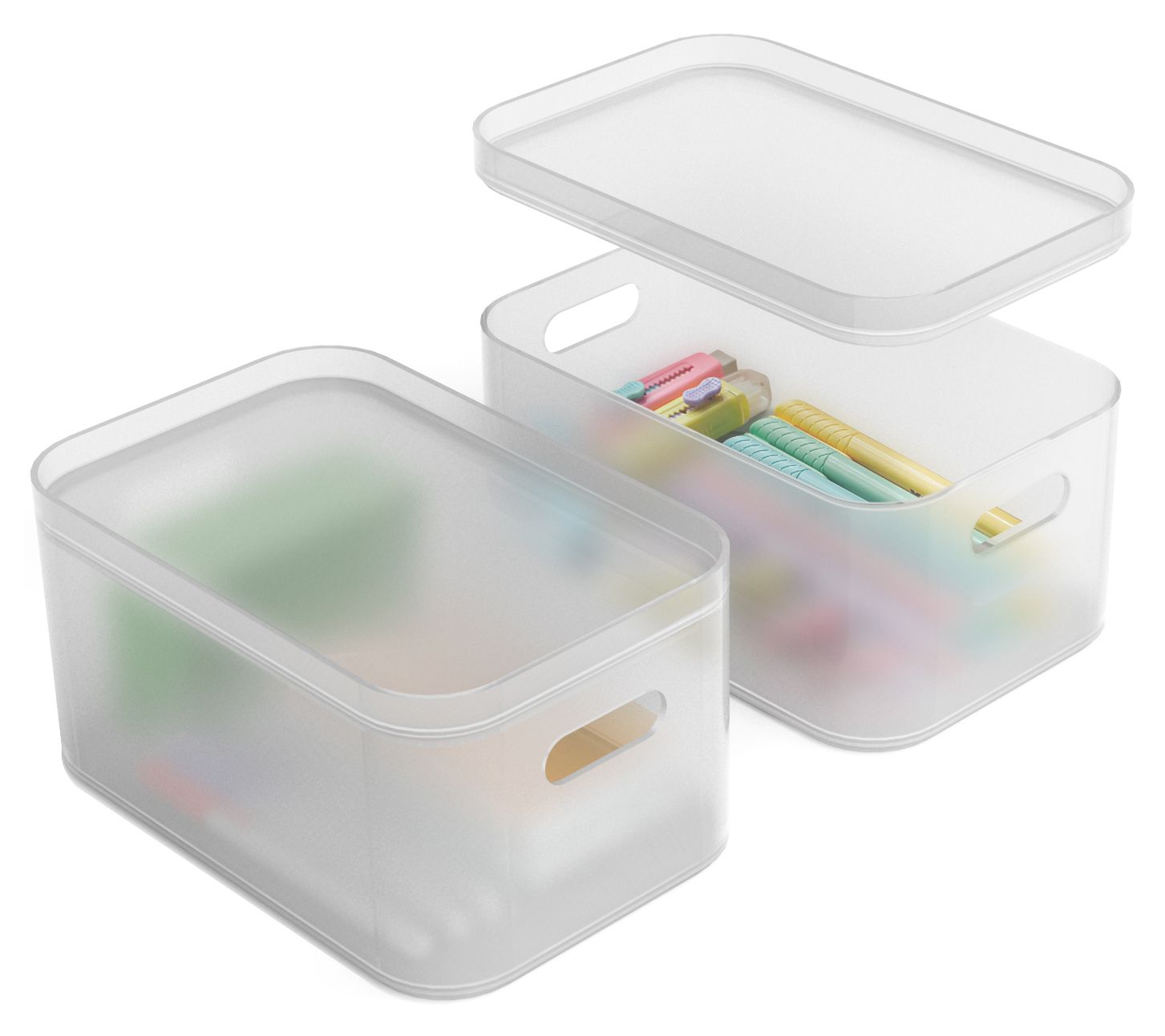 Sorbus Organizer Bins with Attached lids