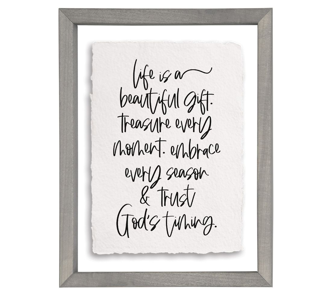 Sincere Surroundings 14" Life Beautiful Gift Floating Frame