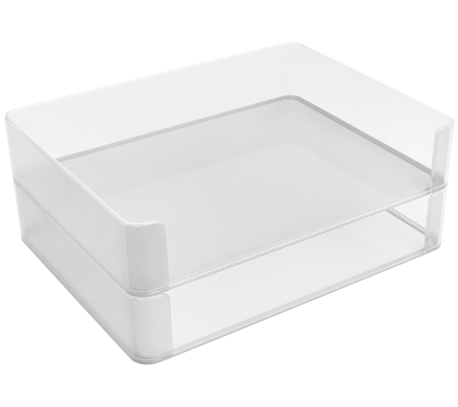 Sorbus Front-Load Stackable Two-Tier Letter Tray