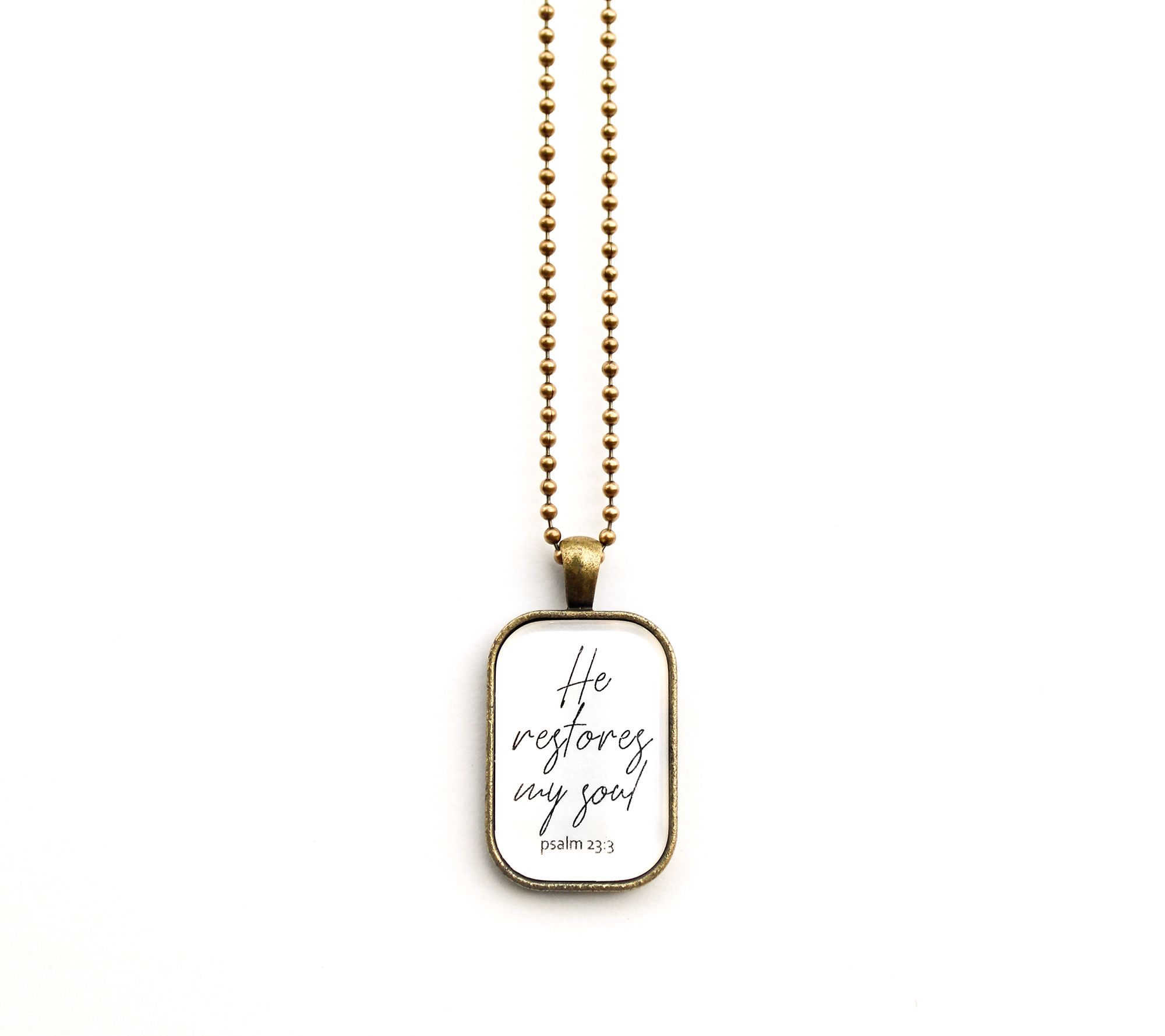 The Vintage Sparrow Restored 30 Brass Pendant Necklace