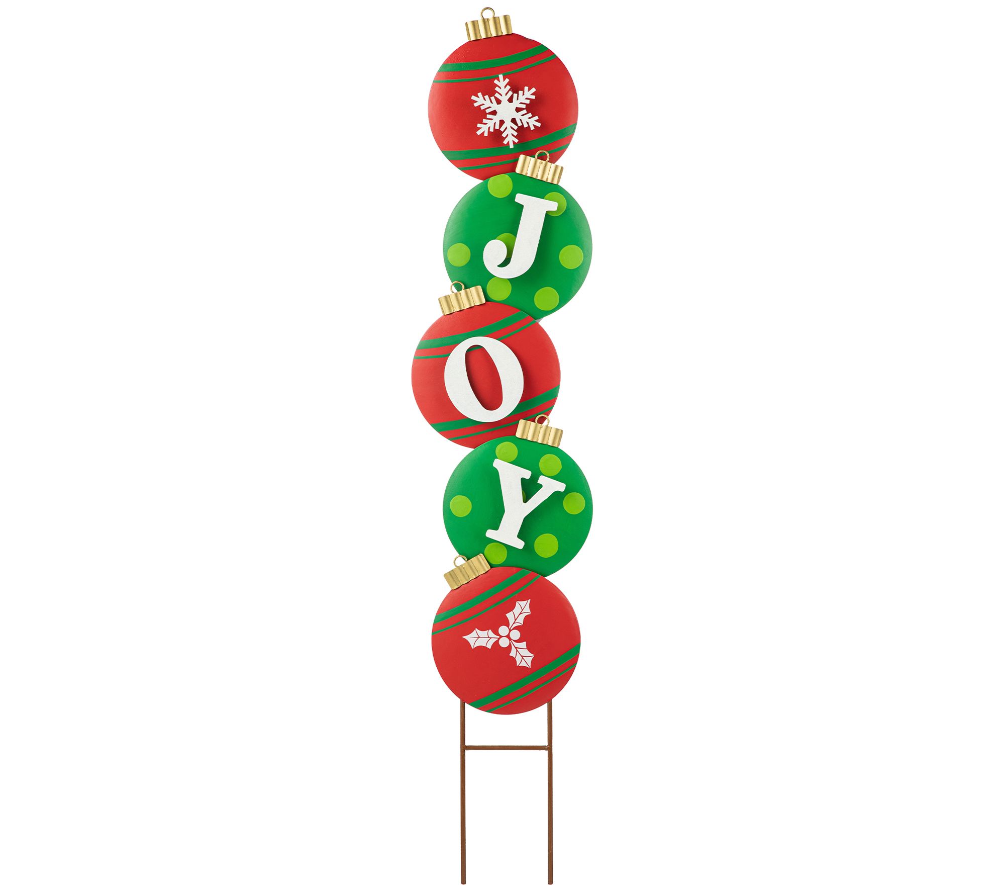 Glitzhome 42" Metal Joy Ornament Yard Stake