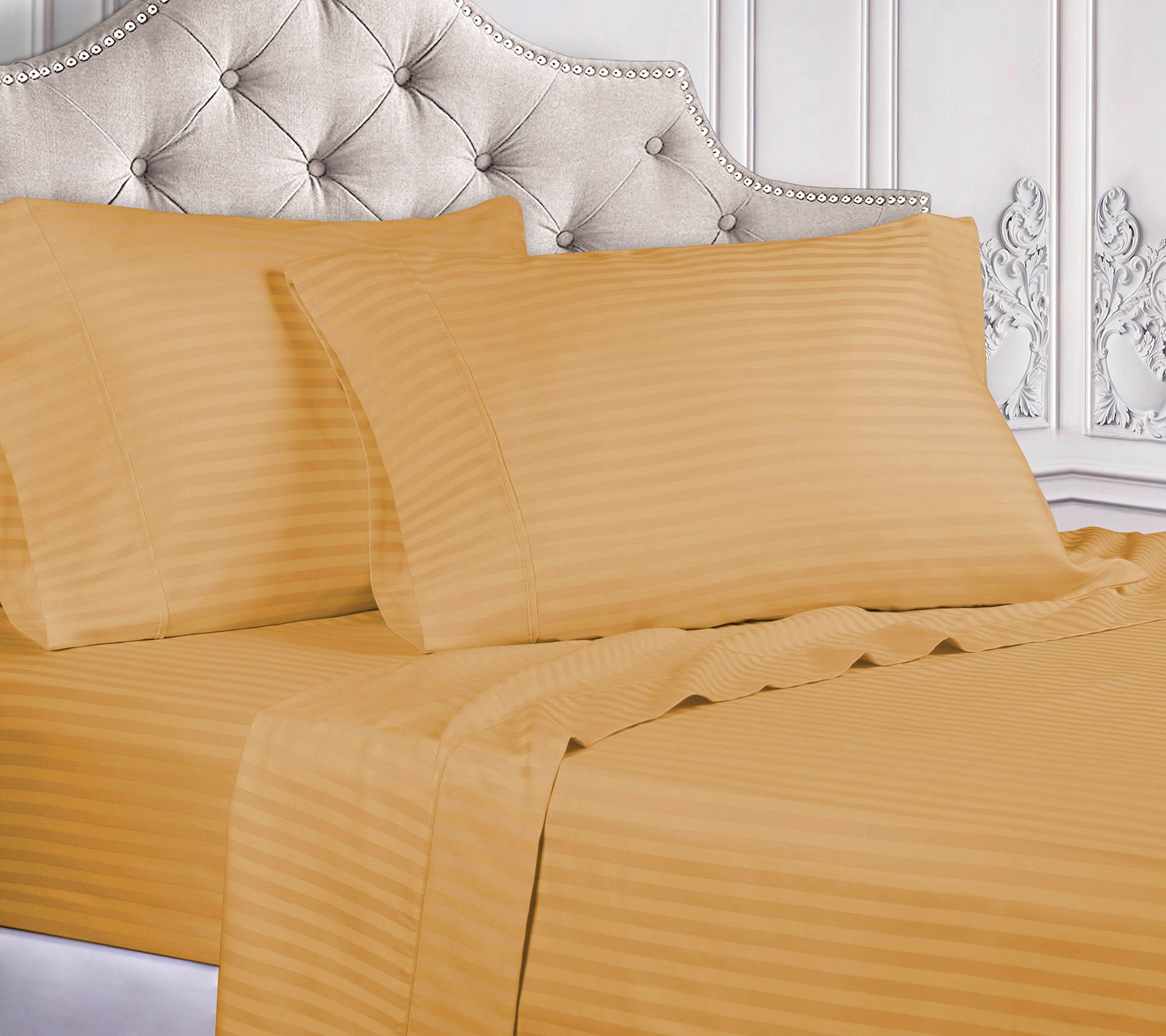 Superior 400TC Egyptian Cotton Stripe Duvet Set, King/Cal.KG