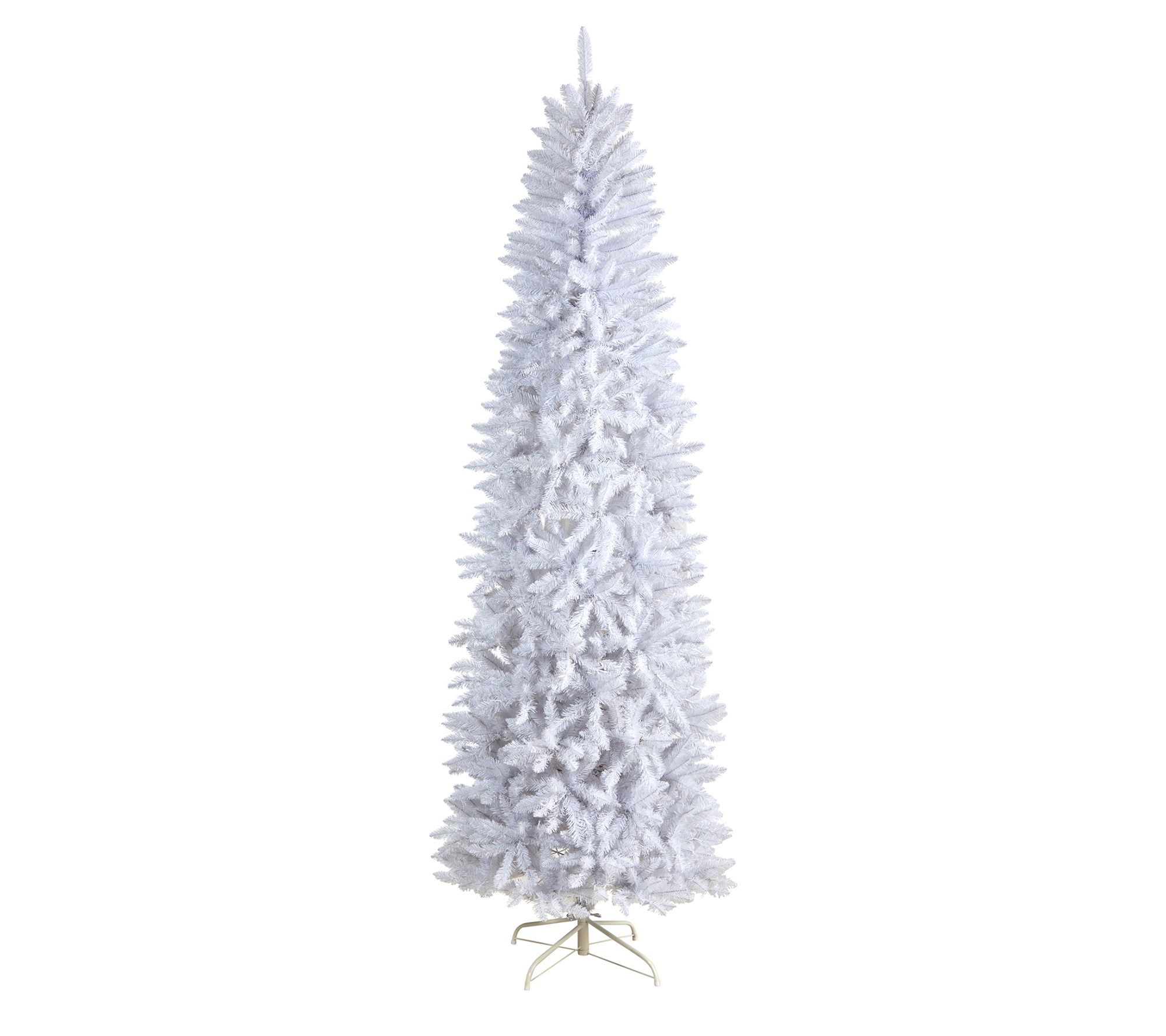 Nearly Natural 8' Slim White Artificial Christmas Tree