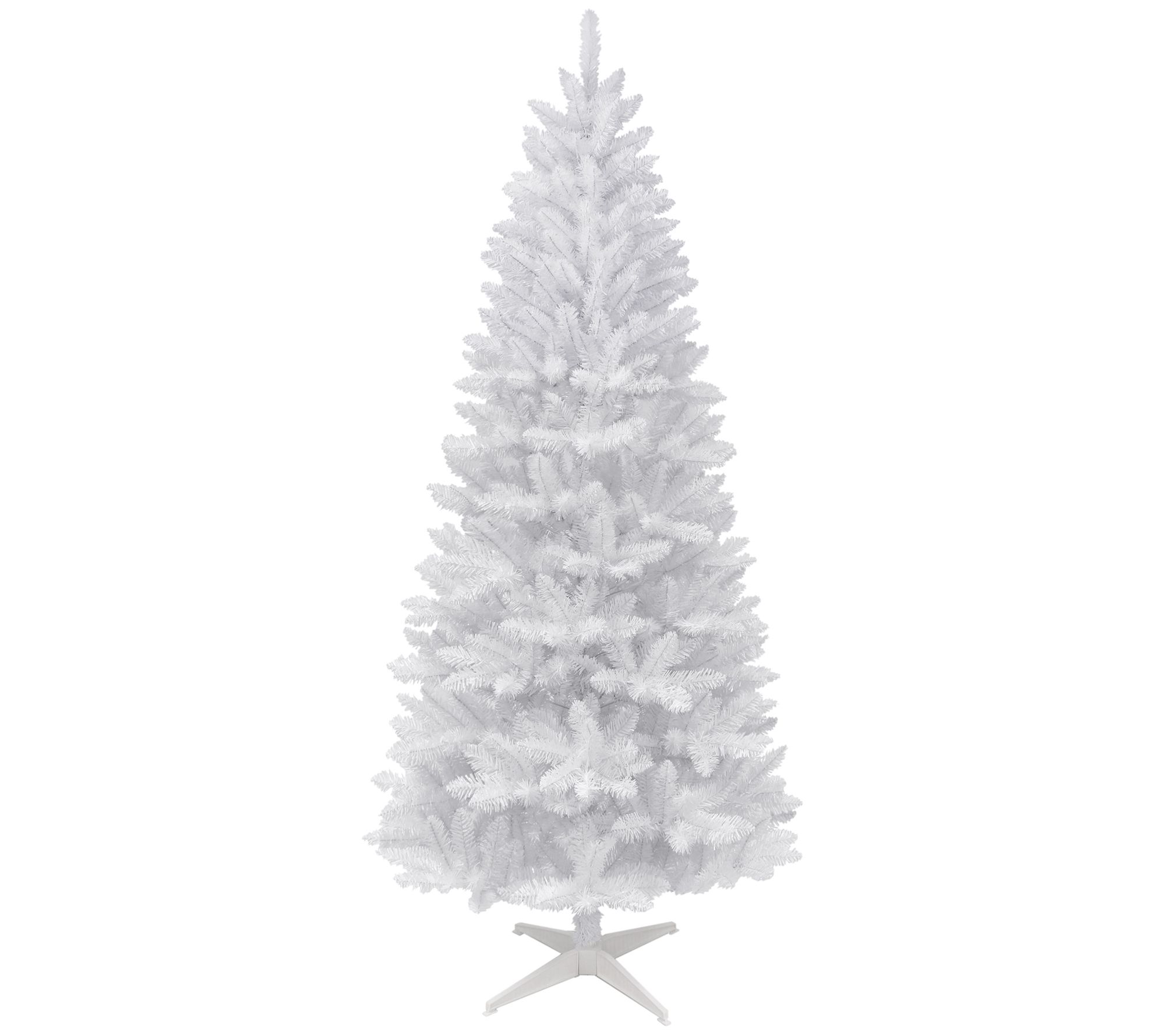 Puleo 7' Unlit White Carson Artificial Pine Tree 680 Tips